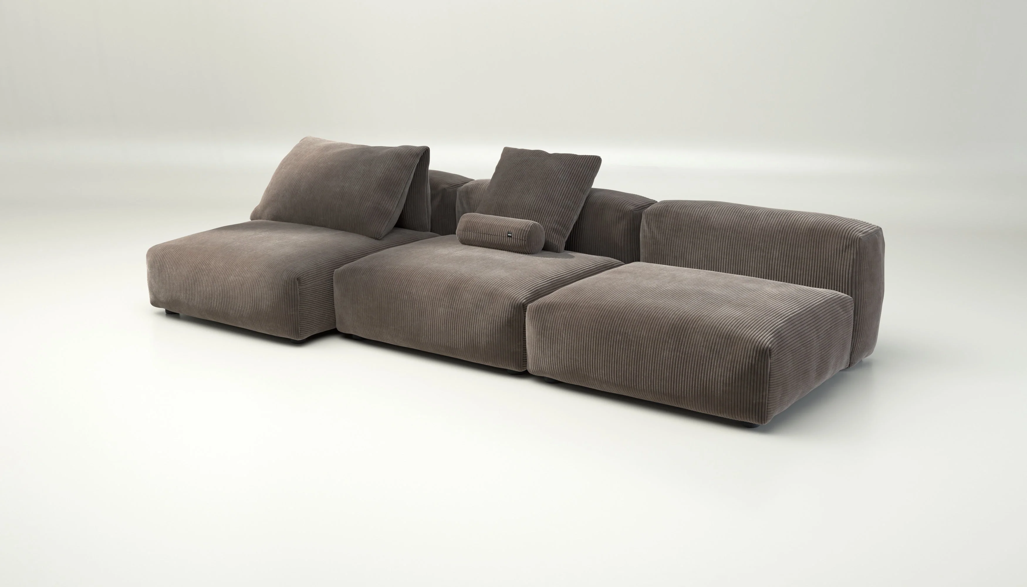 vetsak | Sofa Set 04 - Cord Velour - Mocha | Modulares Sofa | 5 Sitzer | Big Sofa - Image 3