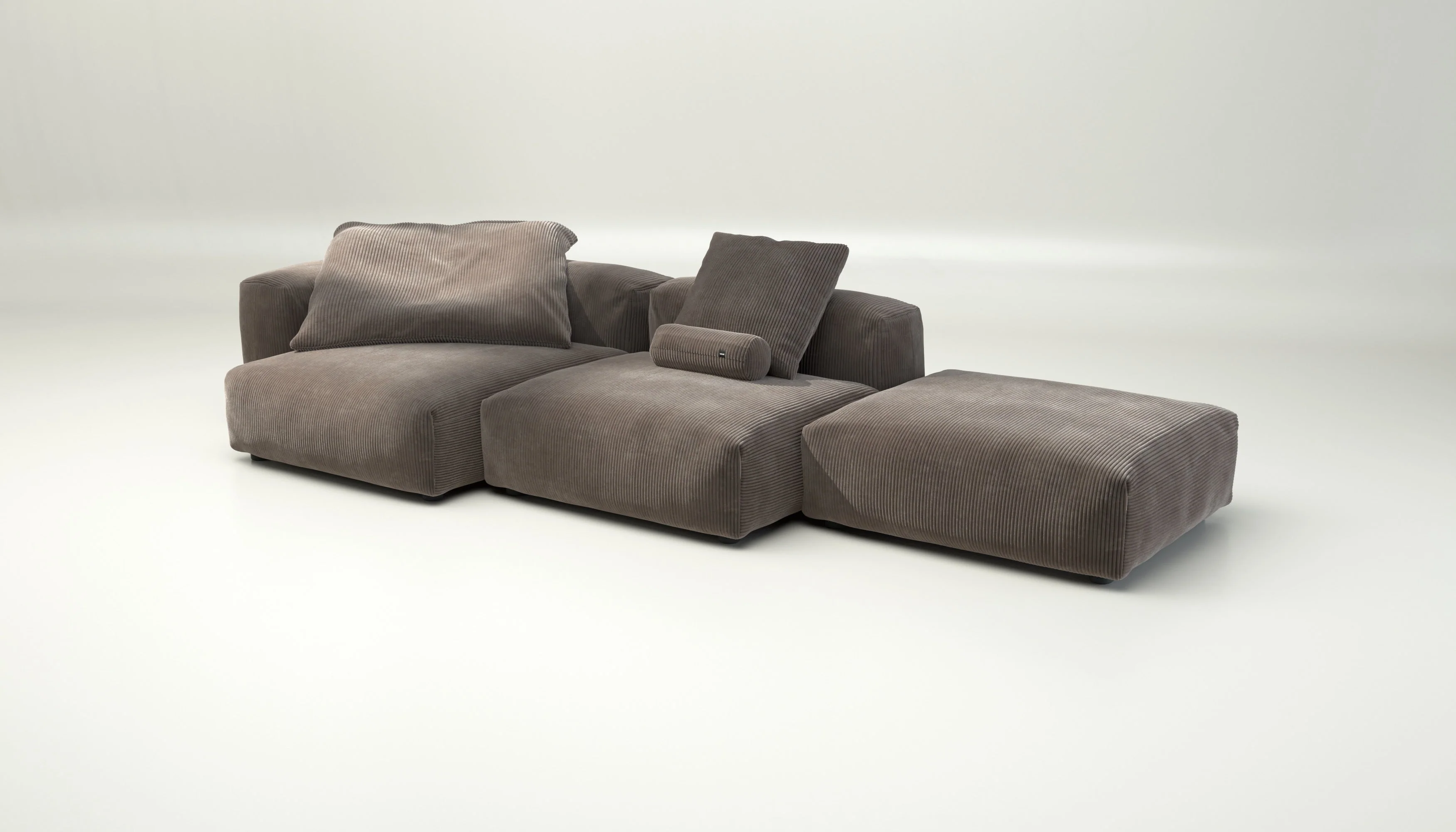 vetsak | Sofa Set 04 - Cord Velour - Mocha | Modulares Sofa | 5 Sitzer | Big Sofa - Image 4