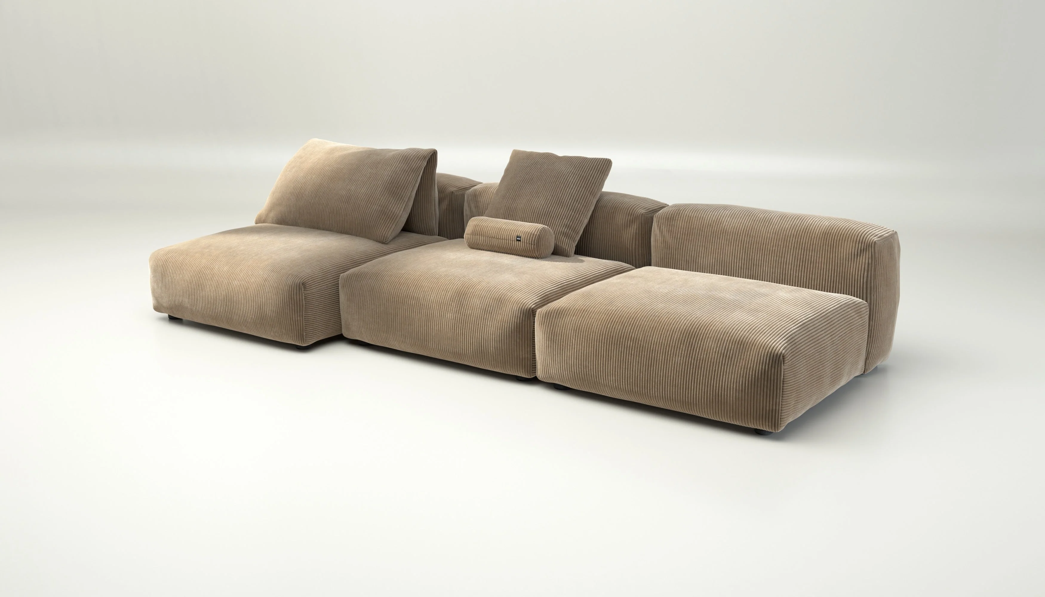 vetsak | Sofa Set 04 - Cord Velour - Sand | Modulares Sofa | 5 Sitzer | Big Sofa - Image 3