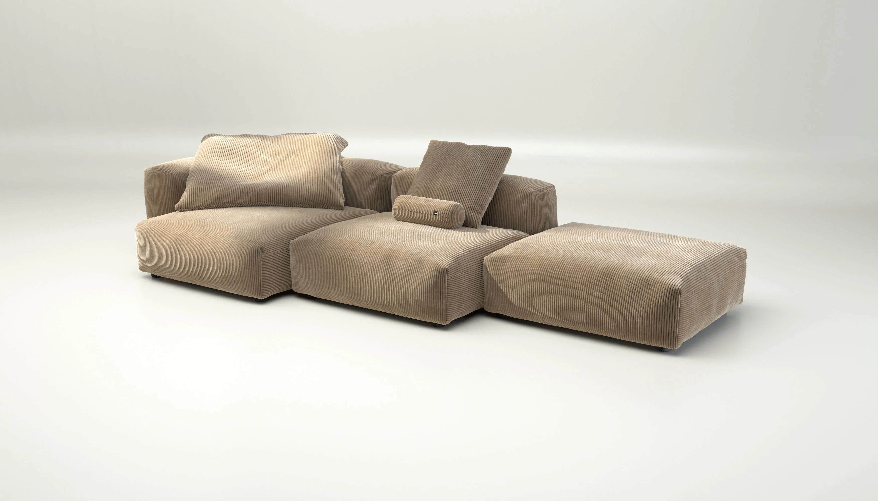 vetsak | Sofa Set 04 - Cord Velour - Sand | Modulares Sofa | 5 Sitzer | Big Sofa - Image 4