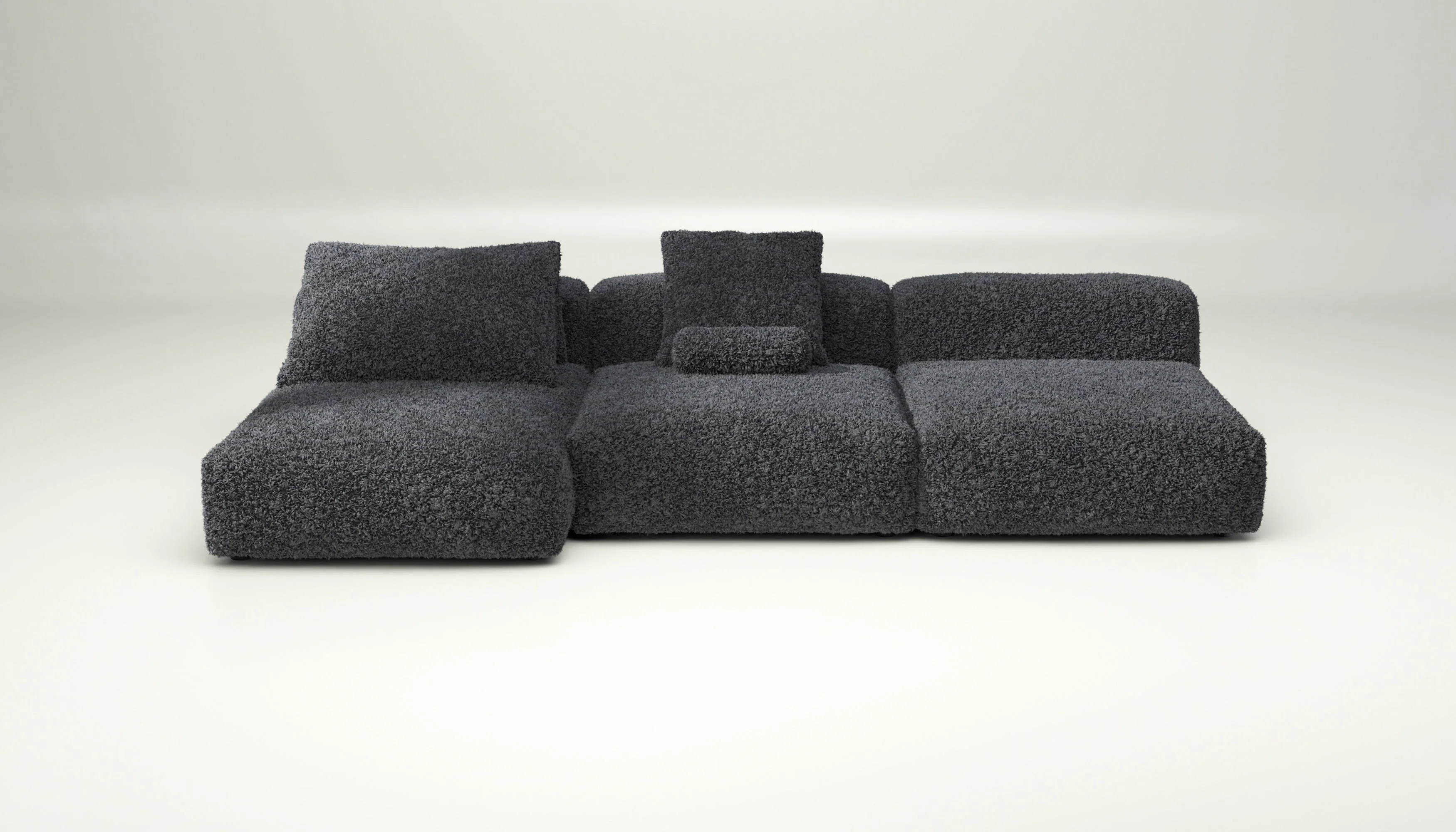 vetsak | Sofa Set 04 - Doodle - Dark Grey | Modulares Sofa | 5 Sitzer | Big Sofa