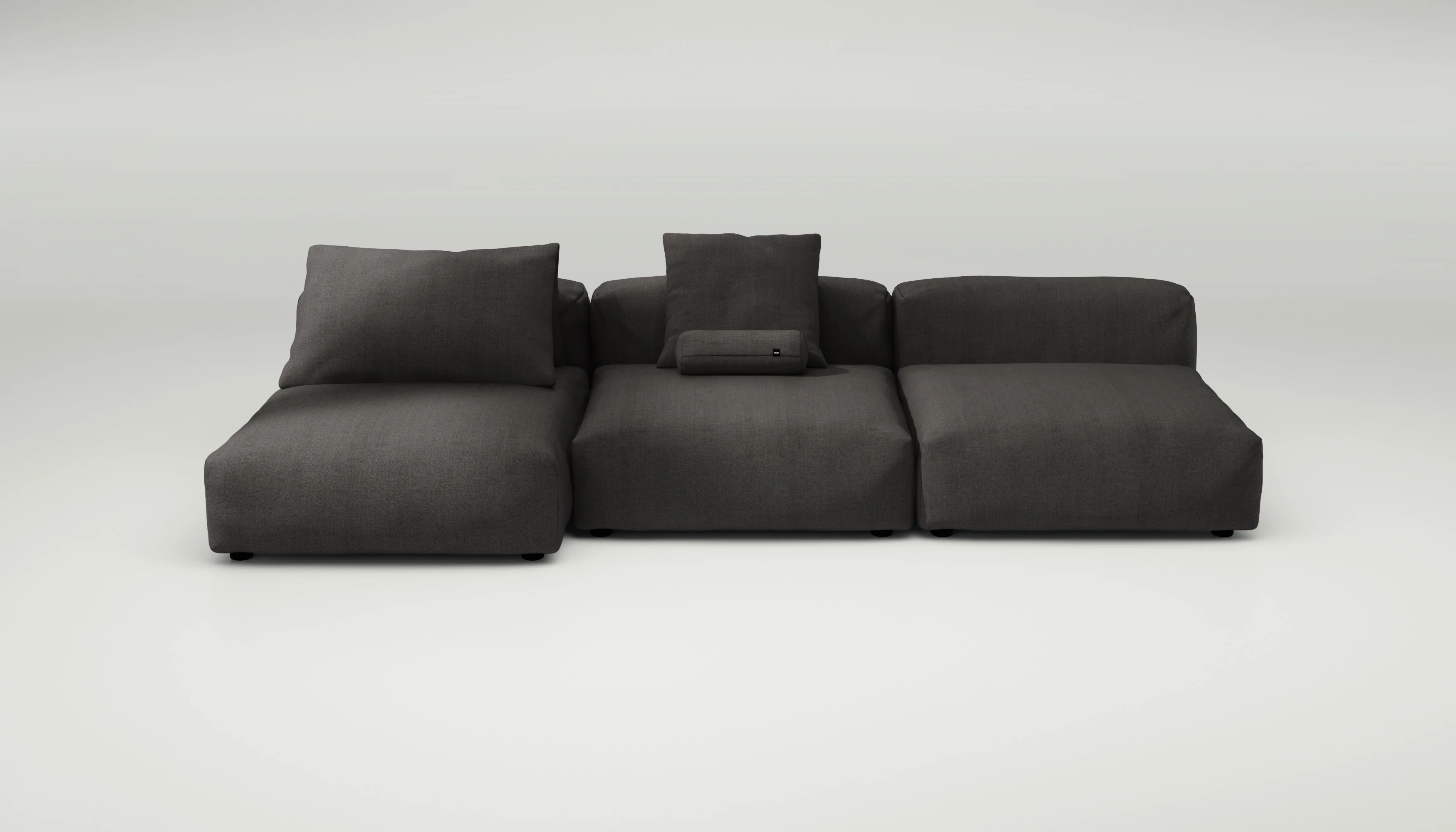 vetsak | Sofa Set 04 - Herringbone - Dark Grey | Modular Sofa | 5 Seater | Big Sofa
