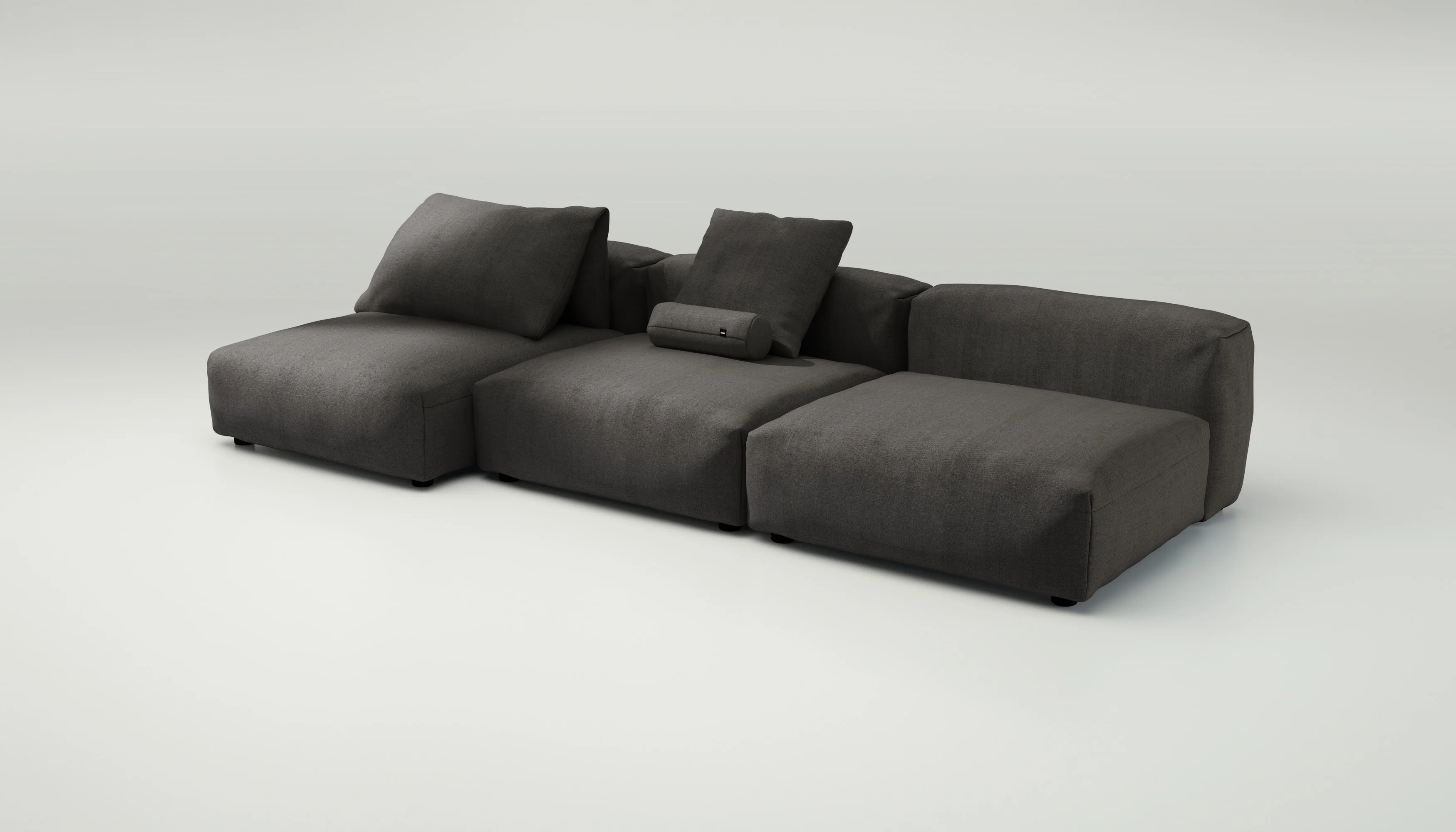 vetsak | Sofa Set 04 - Herringbone - Dark Grey | Modular Sofa | 5 Seater | Big Sofa - Image 3