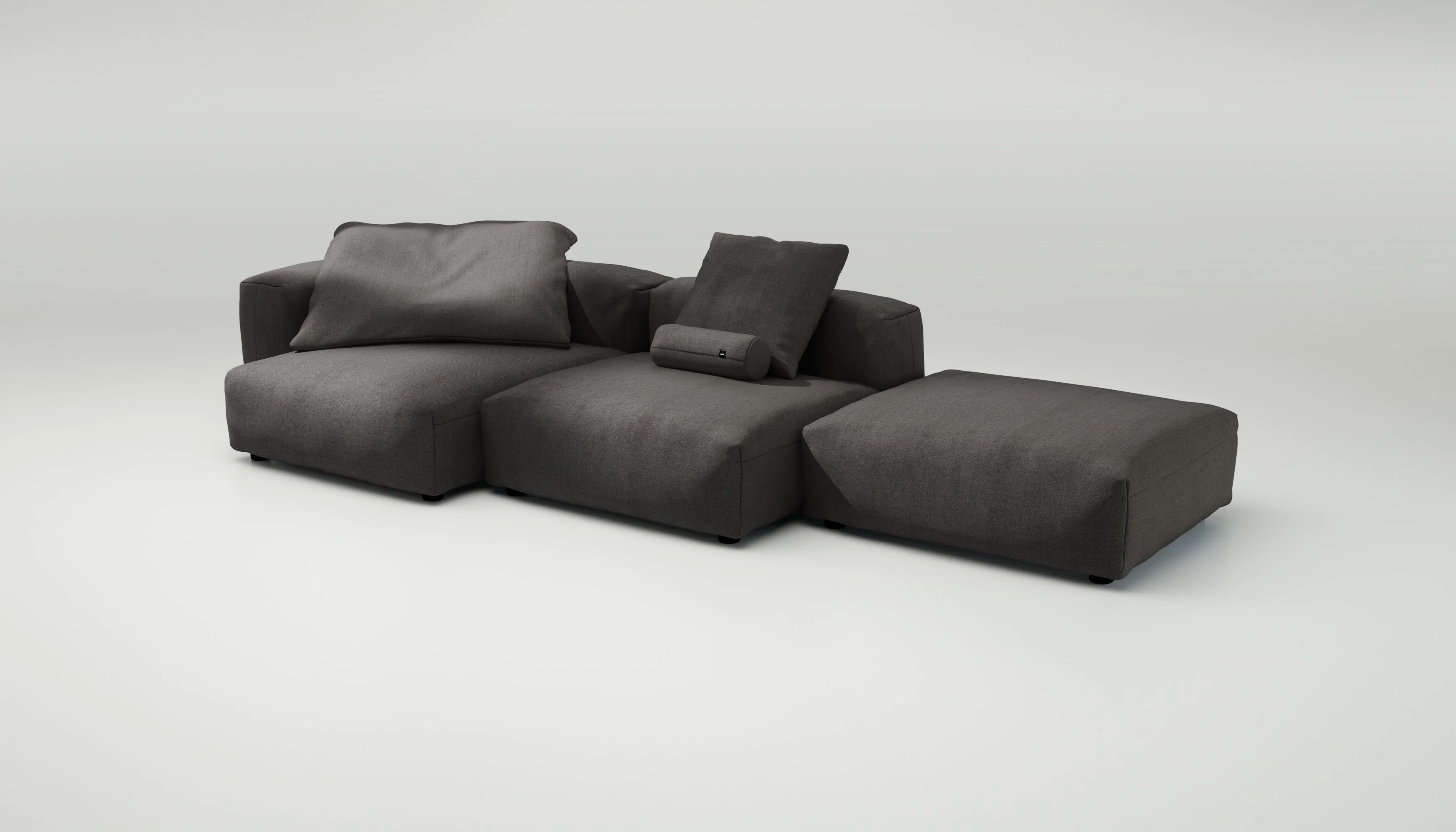vetsak | Sofa Set 04 - Herringbone - Dark Grey | Modular Sofa | 5 Seater | Big Sofa - Image 4