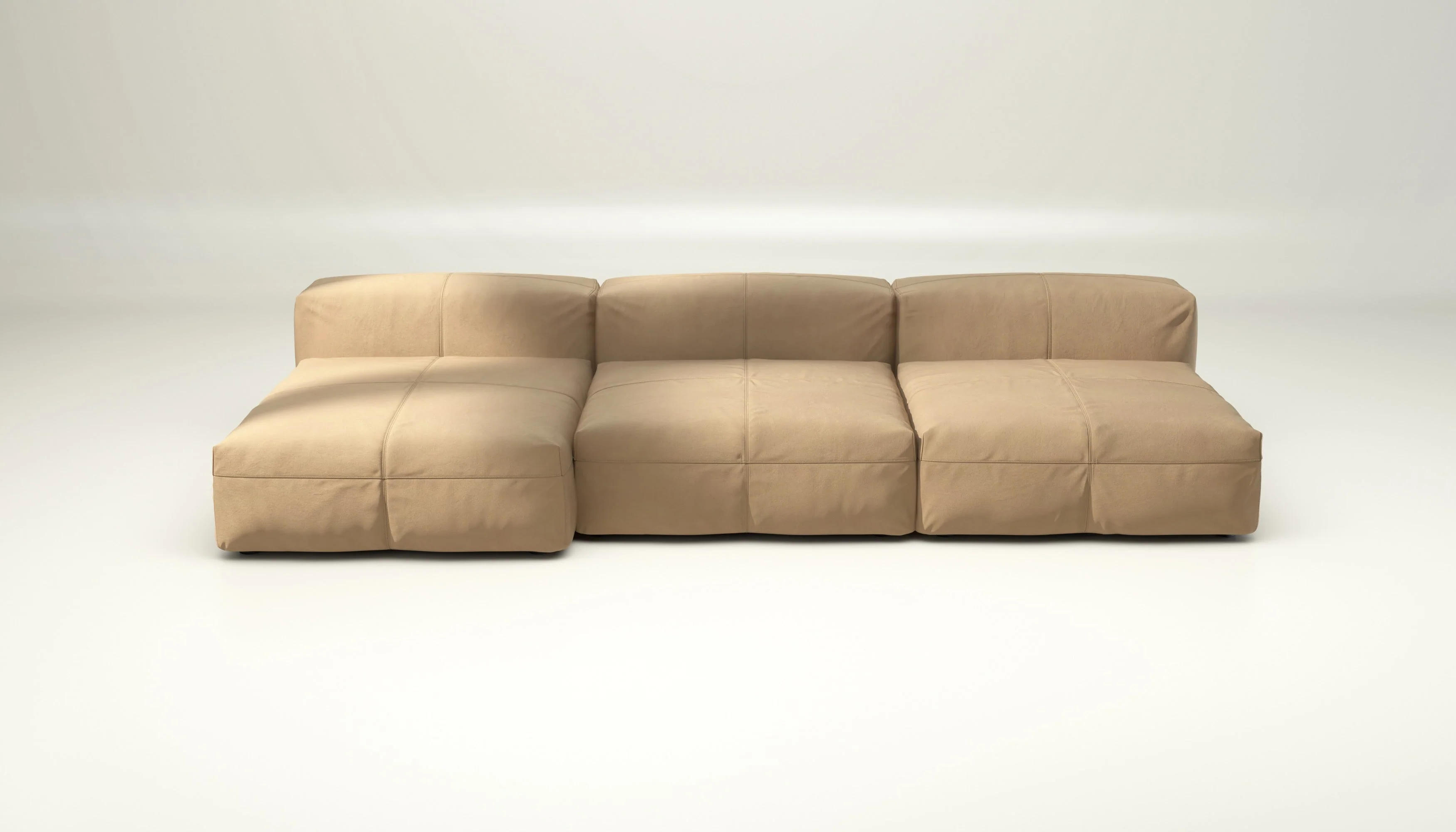 vetsak | Sofa Set 04 - Leather - Beige | Modulares Sofa | 5 Sitzer | Big Sofa - Image 2