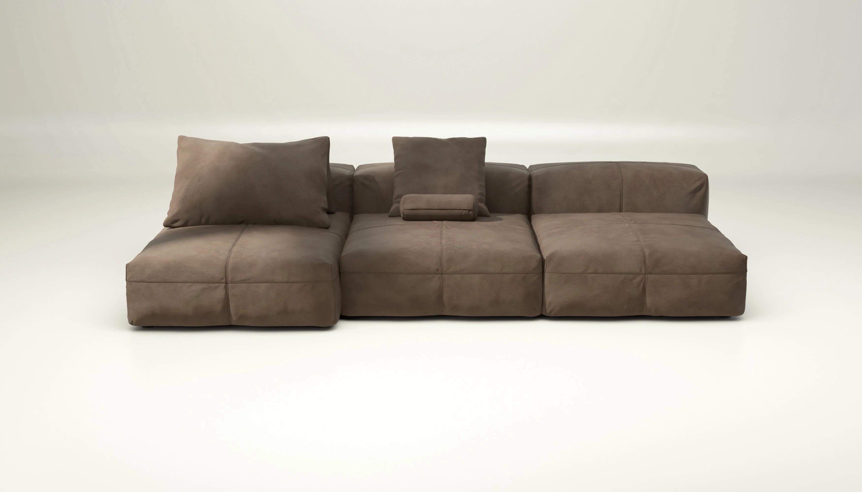 vetsak | Sofa Set 04 - leather - cacao | Modulares Sofa | 5 Sitzer | Big Sofa