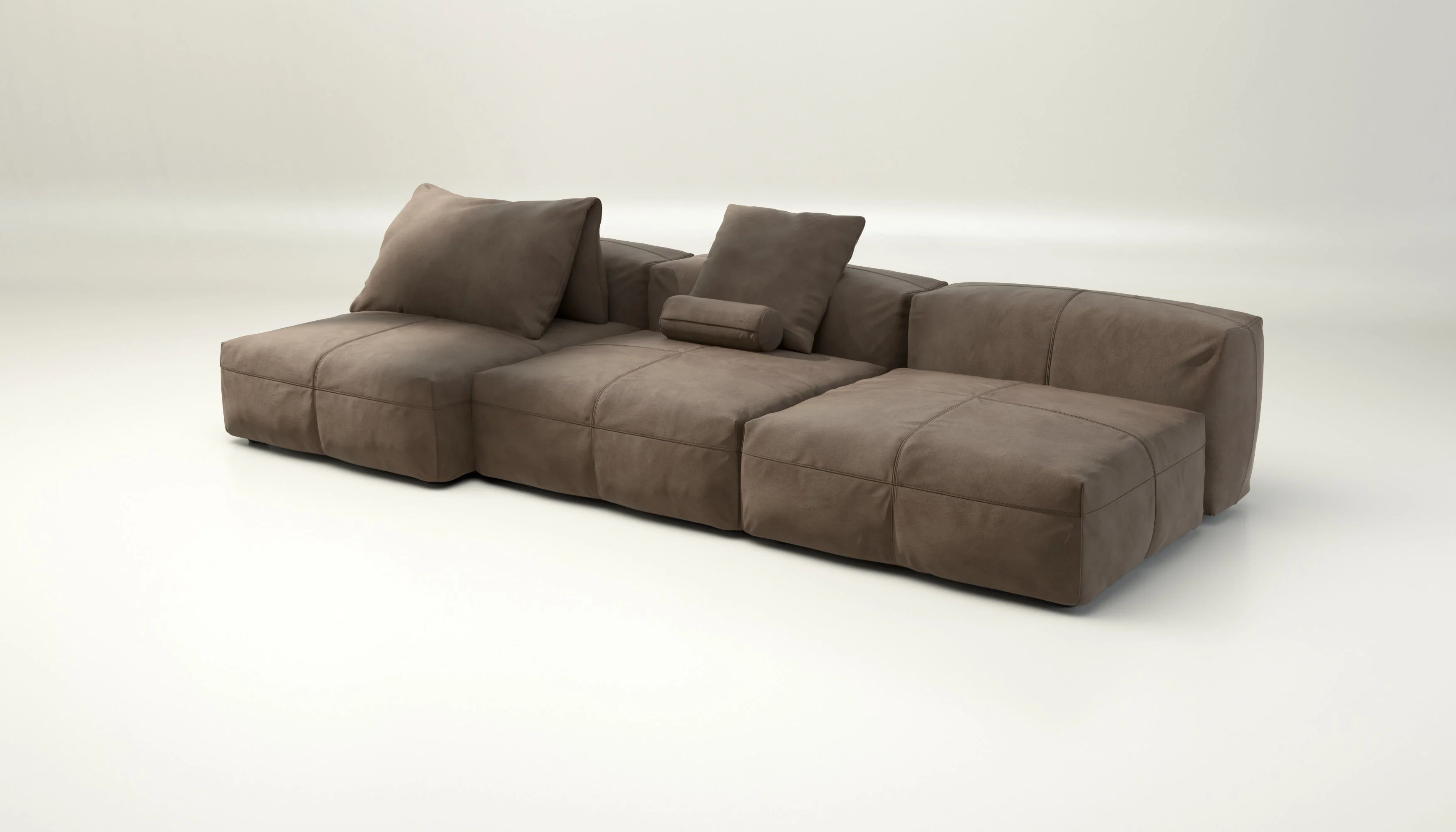 vetsak | Sofa Set 04 - leather - cacao | Modulares Sofa | 5 Sitzer | Big Sofa - Image 3