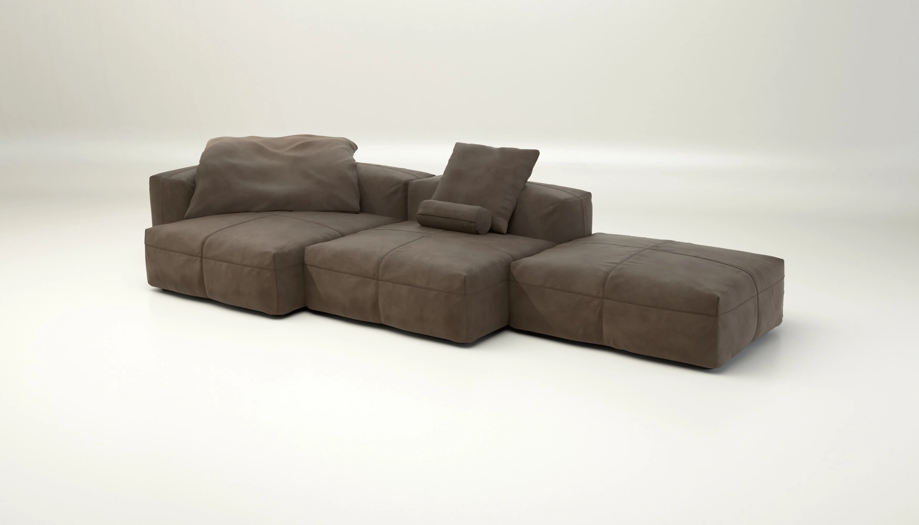 vetsak | Sofa Set 04 - leather - cacao | Modulares Sofa | 5 Sitzer | Big Sofa - Image 4