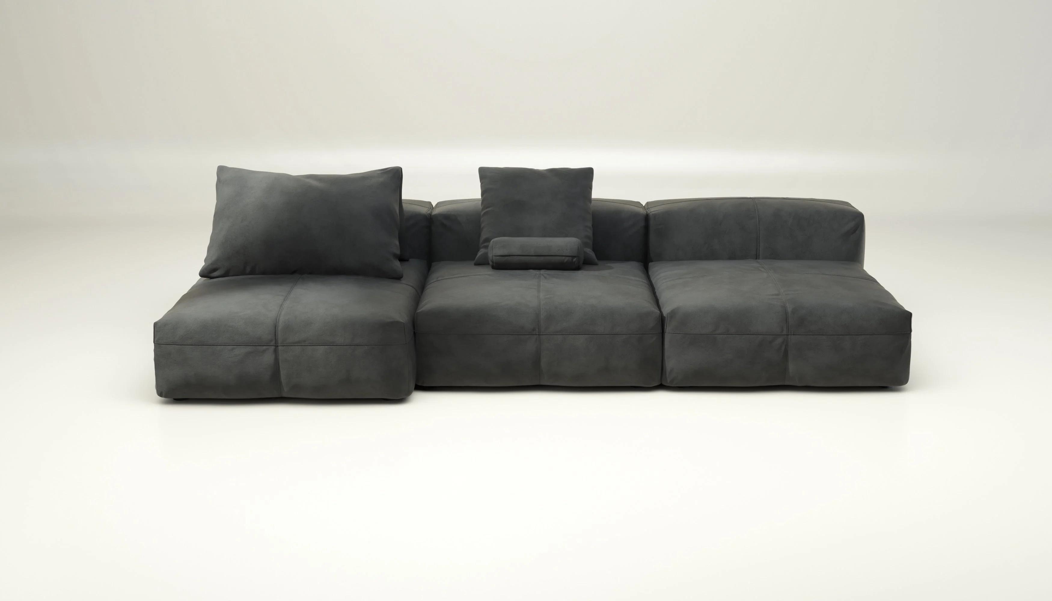 vetsak | Sofa Set 04 - Leather - Cacao | Modulares Sofa | 5 Sitzer | Big Sofa