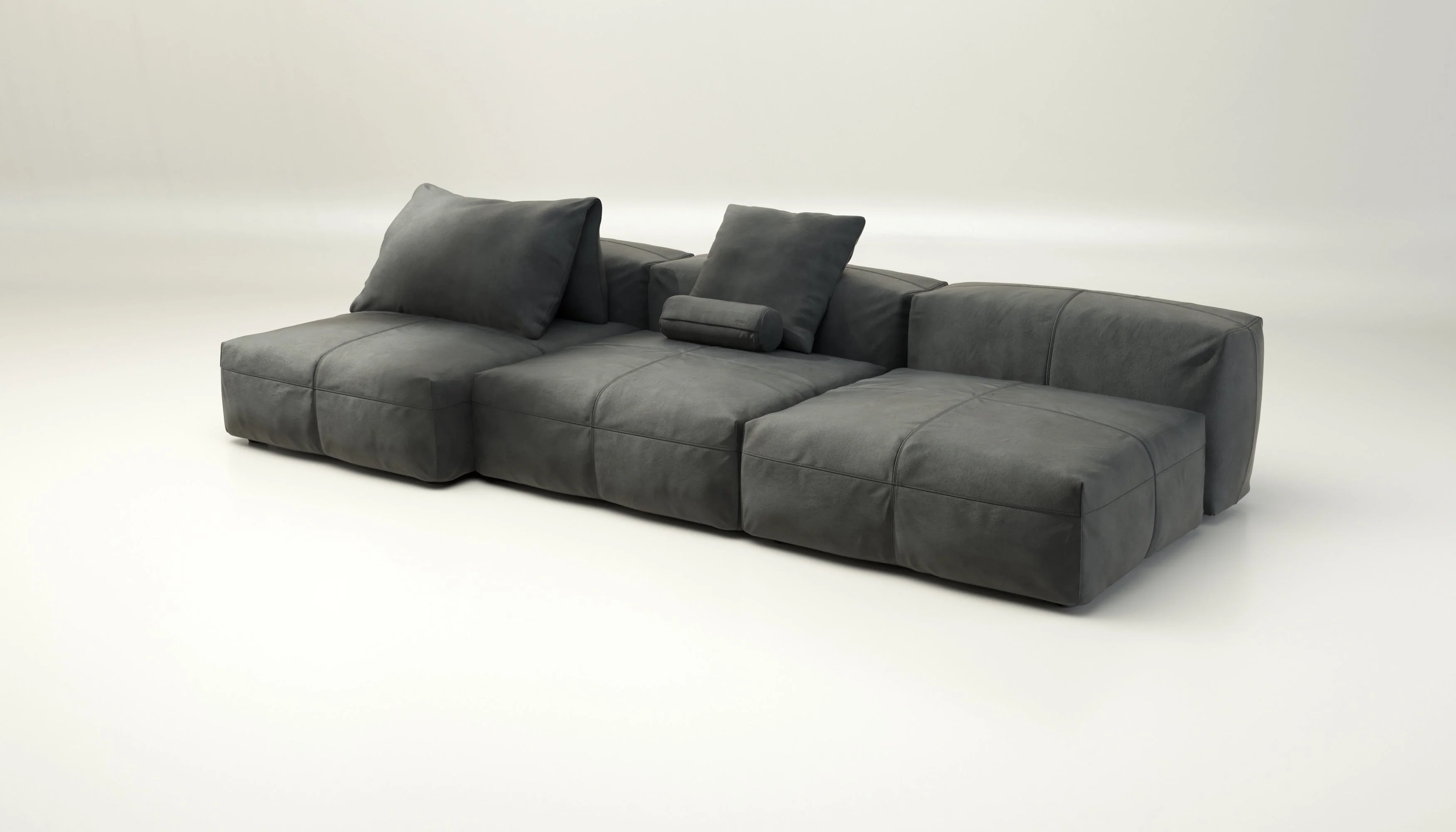 vetsak | Sofa Set 04 - Leather - Cacao | Modulares Sofa | 5 Sitzer | Big Sofa - Image 3