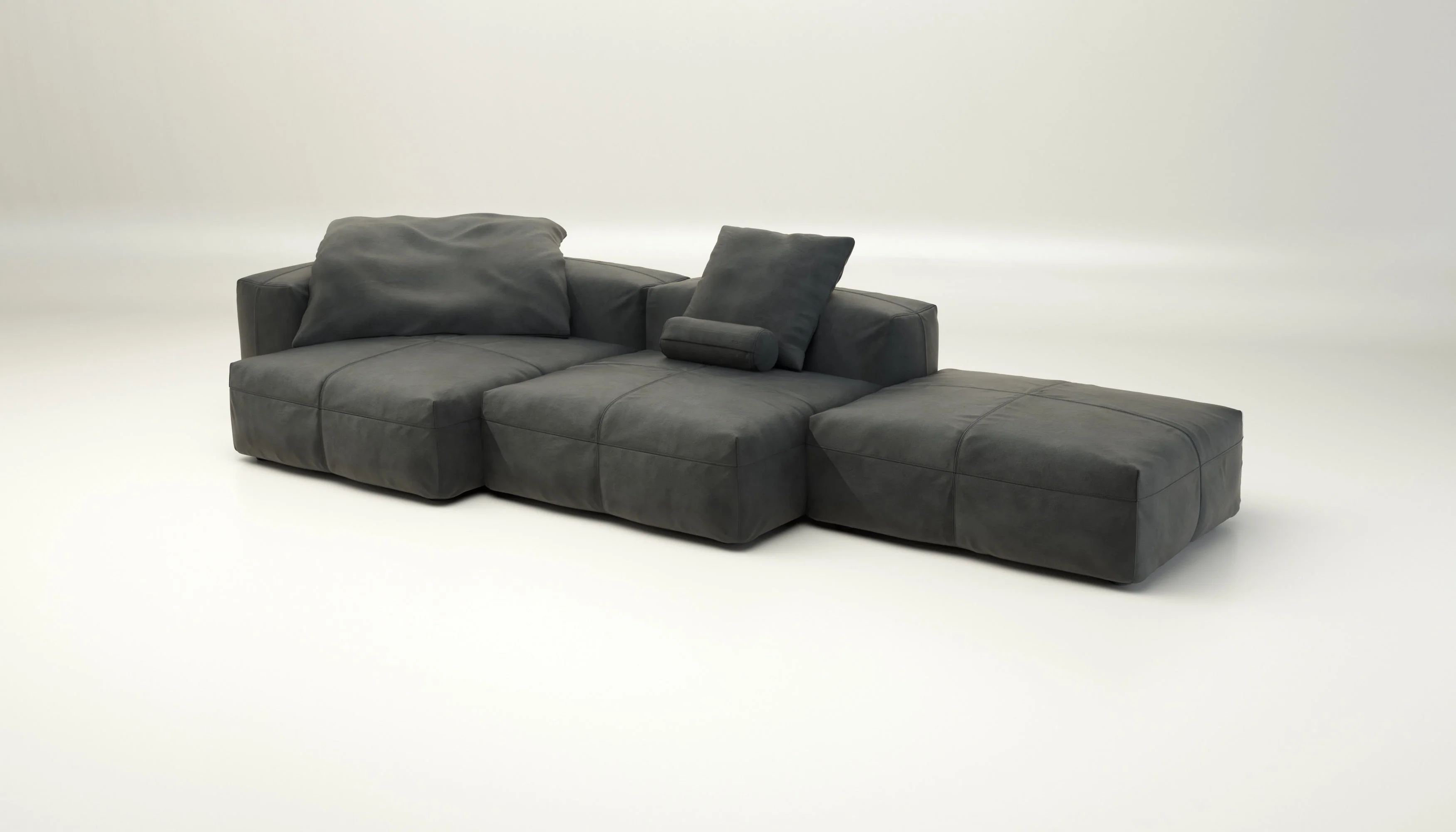 vetsak | Sofa Set 04 - Leather - Cacao | Modulares Sofa | 5 Sitzer | Big Sofa - Image 4