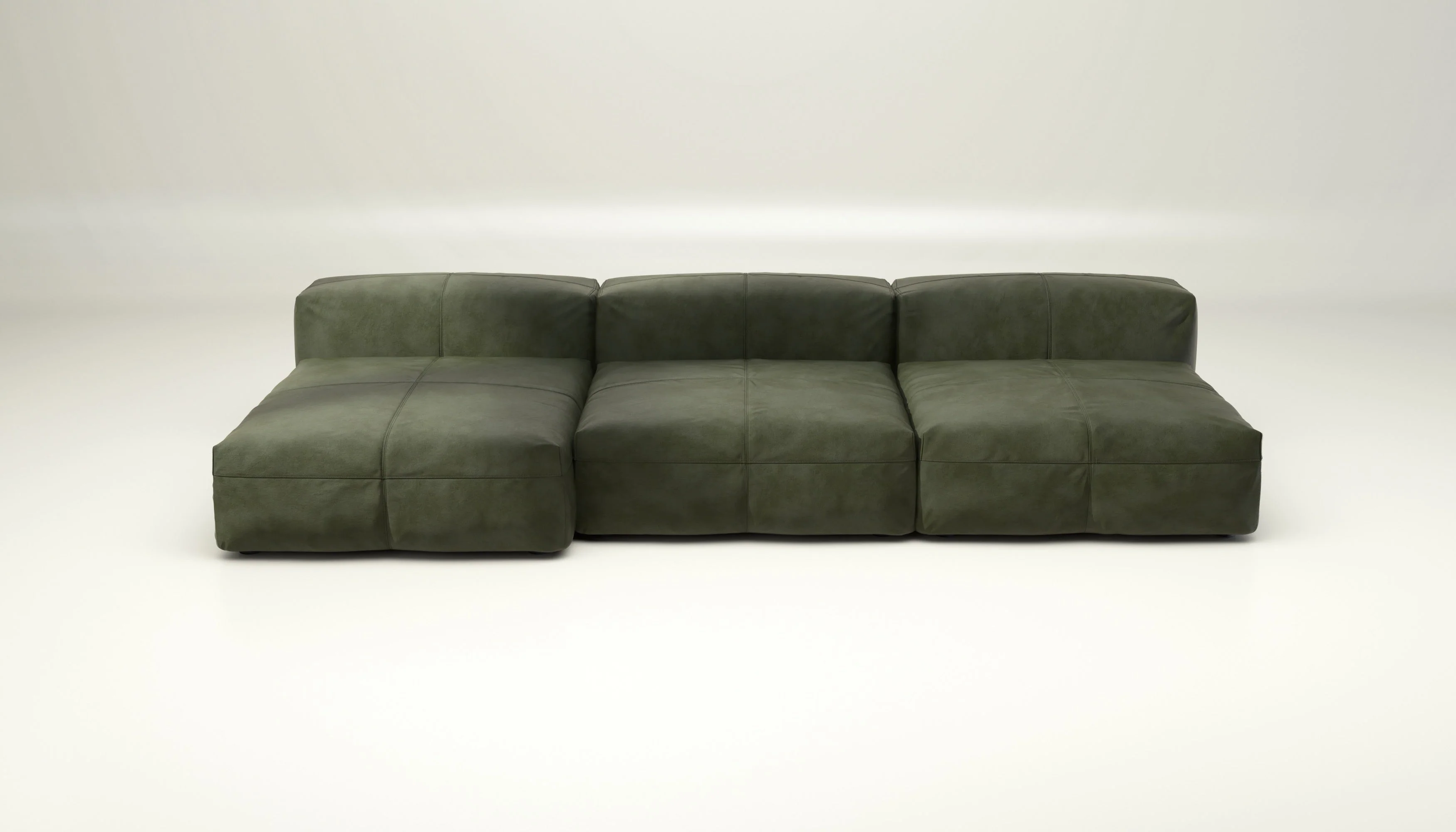 vetsak | Sofa Set 04 - Leather - Olive | Modulares Sofa | 5 Sitzer | Big Sofa - Image 2