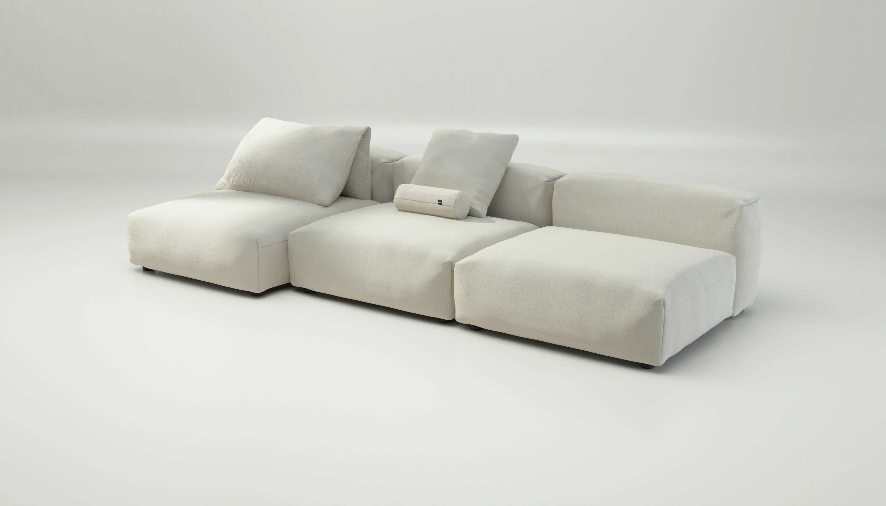 vetsak | Sofa Set 04 - Pique - Creme | Modulares Sofa | 5 Sitzer | Big Sofa - Image 3