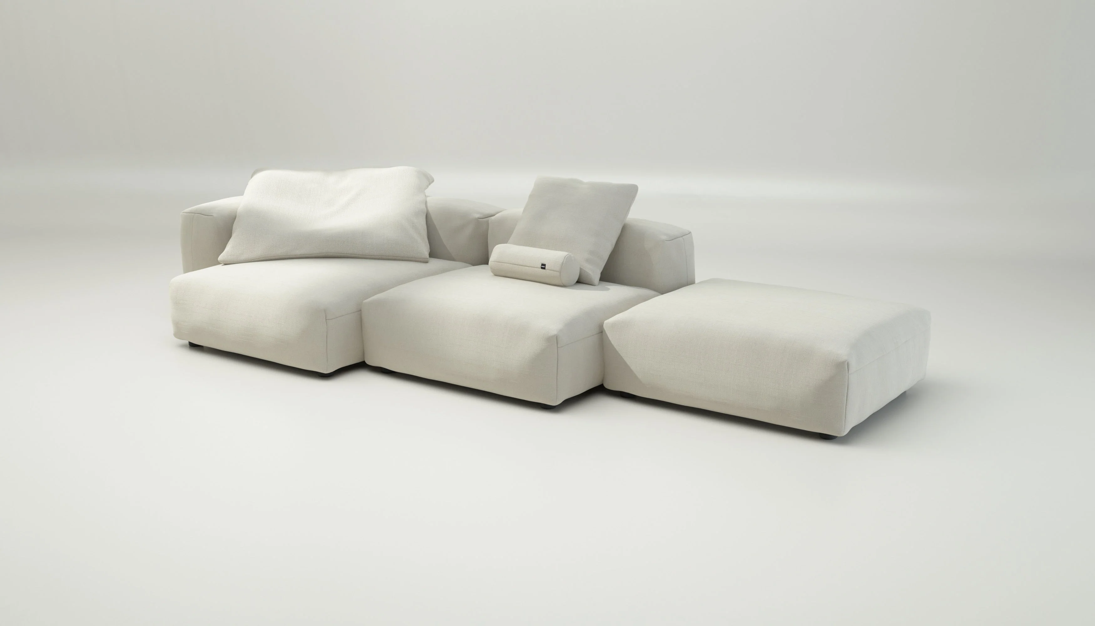 vetsak | Sofa Set 04 - Pique - Creme | Modulares Sofa | 5 Sitzer | Big Sofa - Image 4