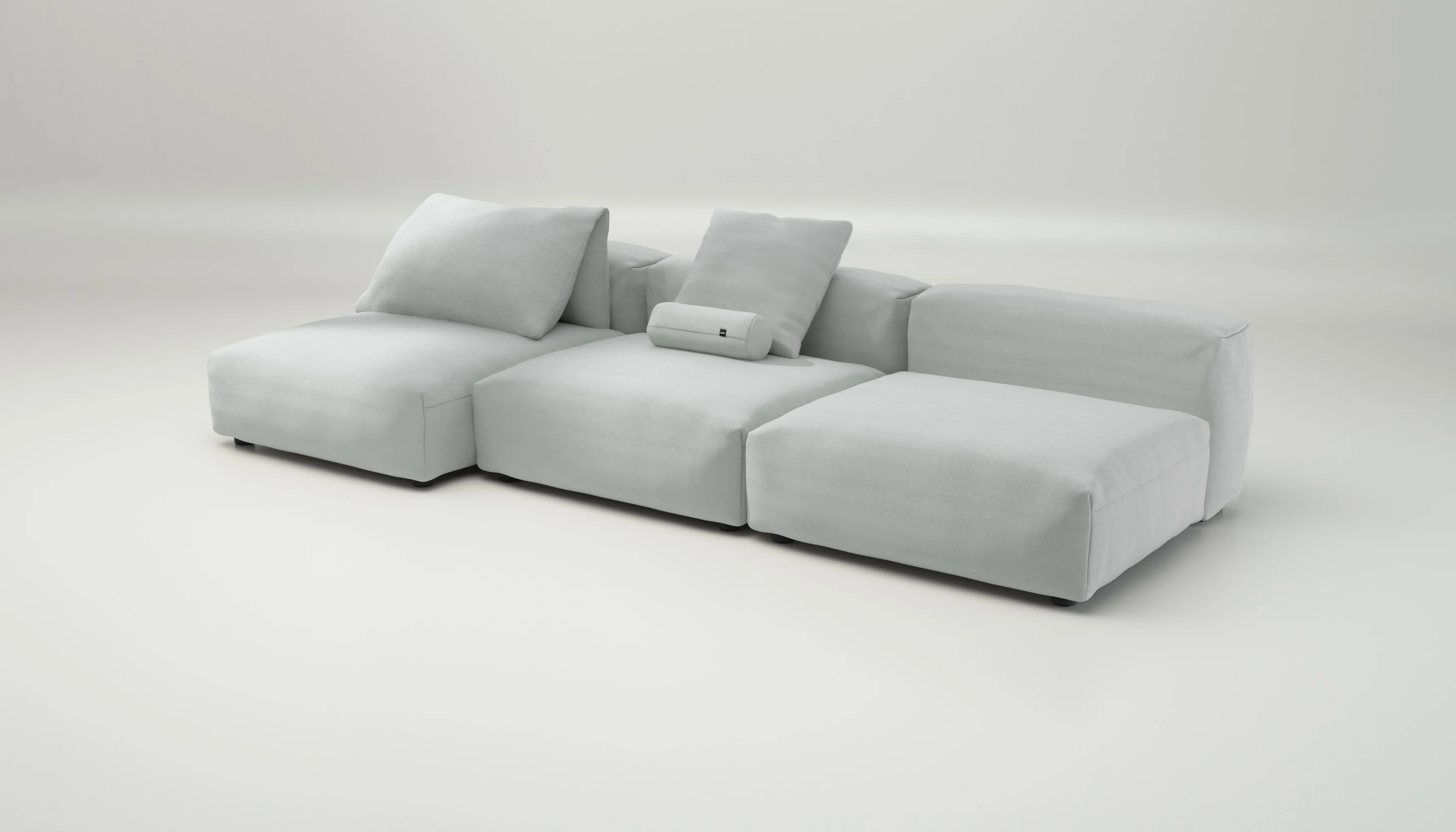 vetsak | Sofa Set 04 - Pique - Light Grey | Modular Sofa | 5 Seater | Big Sofa - Image 3