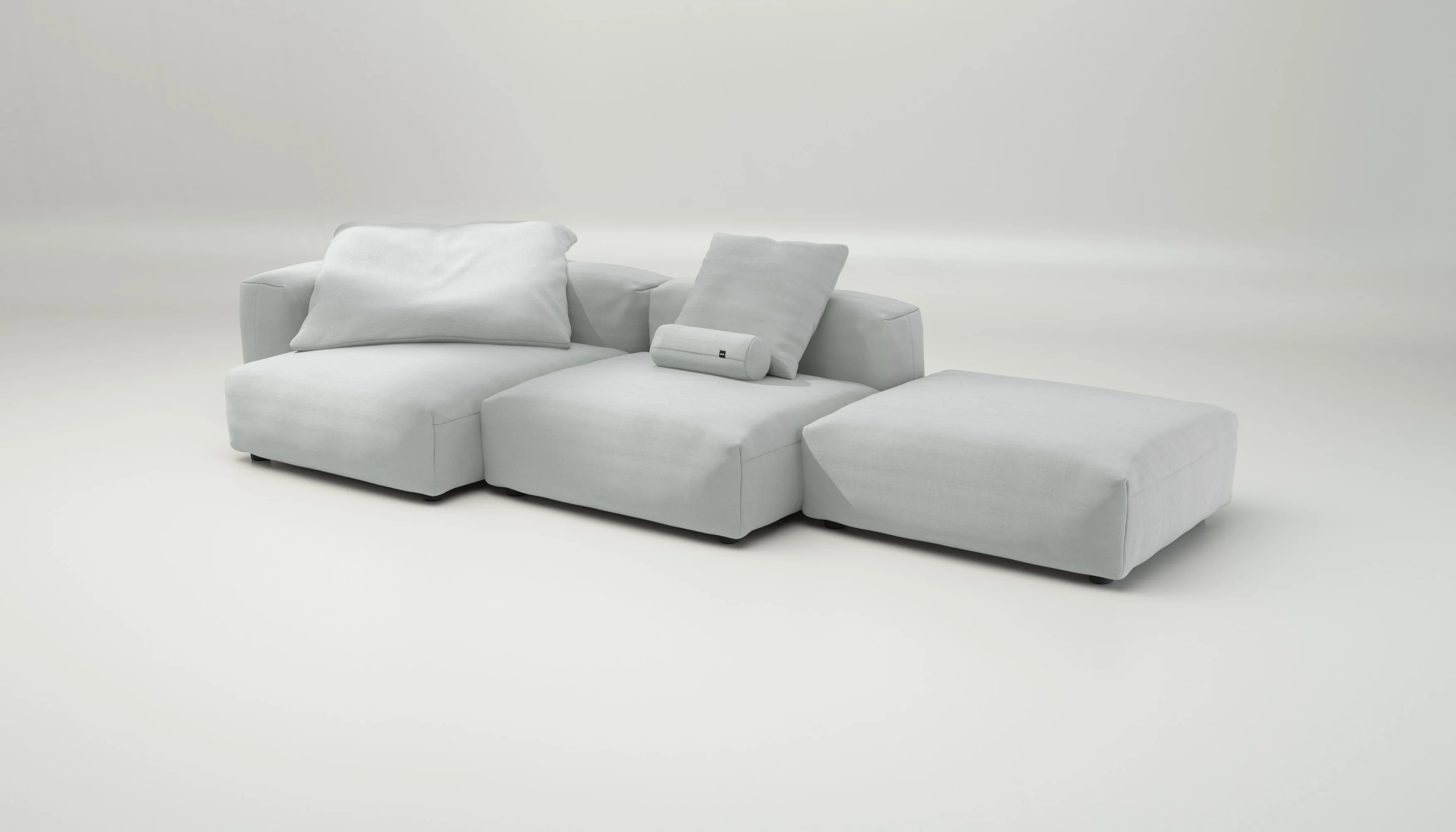 vetsak | Sofa Set 04 - Pique - Light Grey | Modular Sofa | 5 Seater | Big Sofa - Image 4