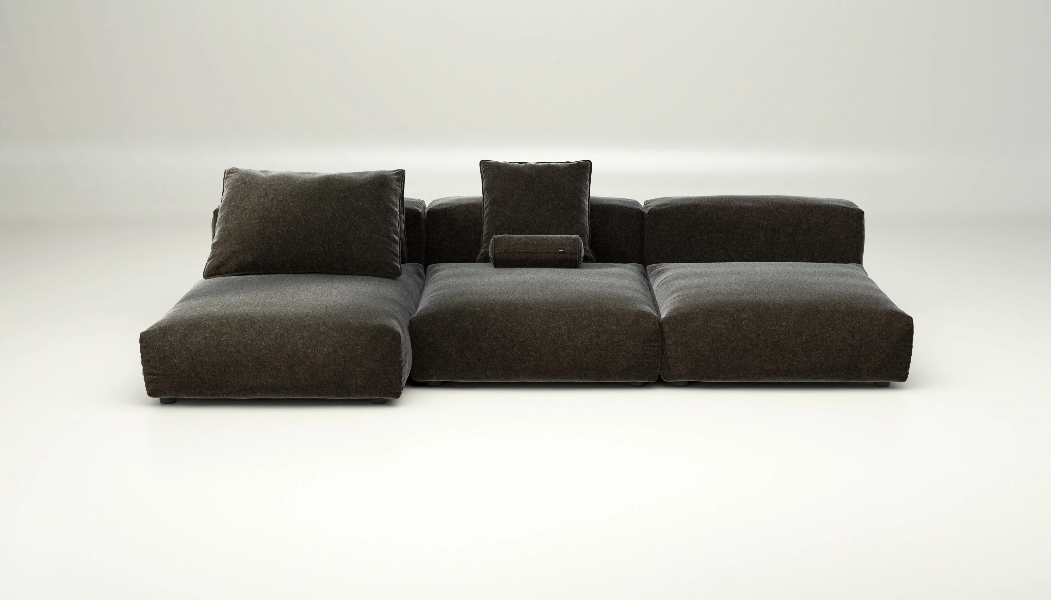 vetsak | Sofa Set 04 - Suave - Anthracite | Modular Sofa | 5 Seater | Big Sofa