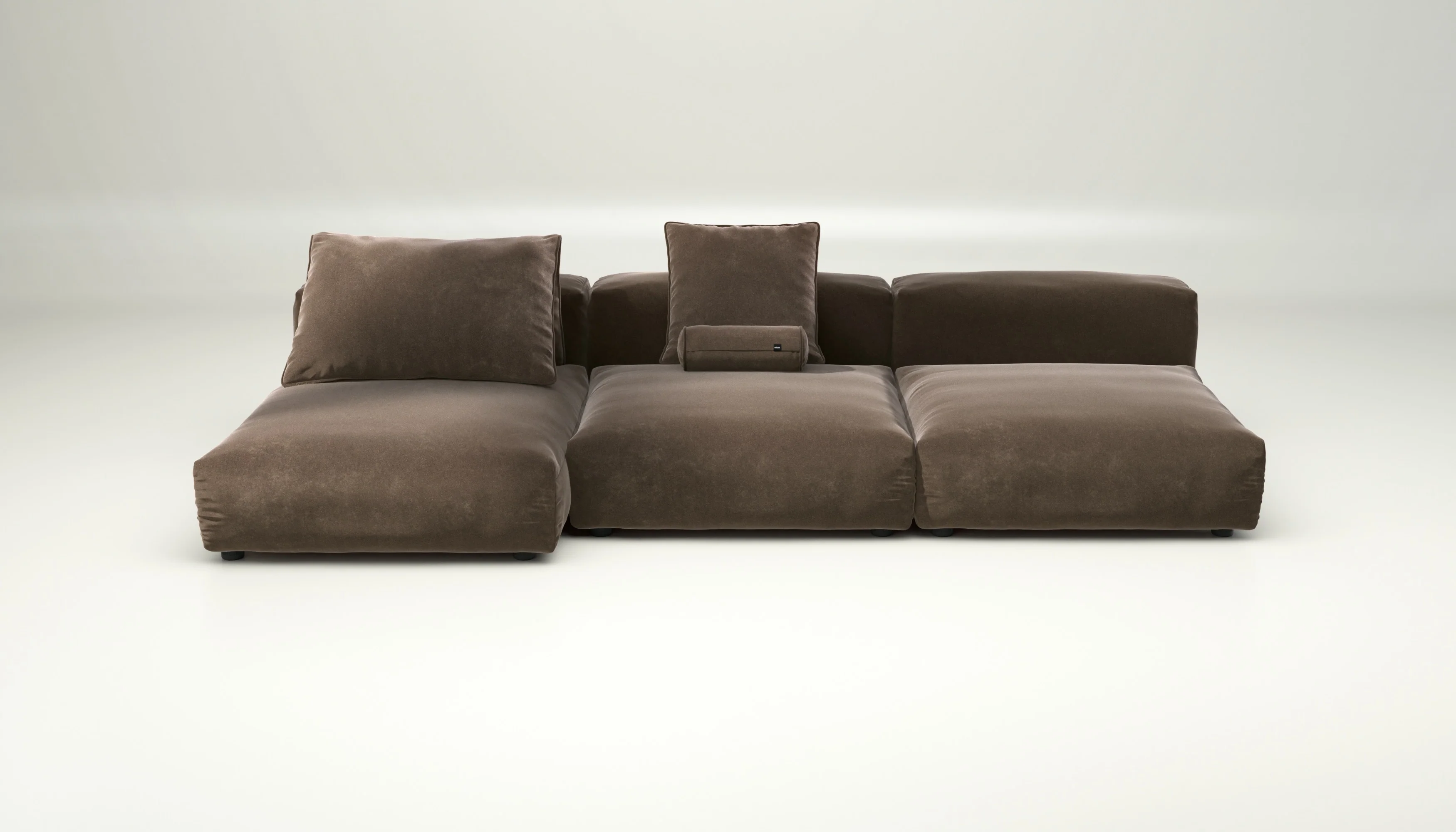 vetsak | Sofa Set 04 - Suave - Espresso | Modulares Sofa | 5 Sitzer | Big Sofa