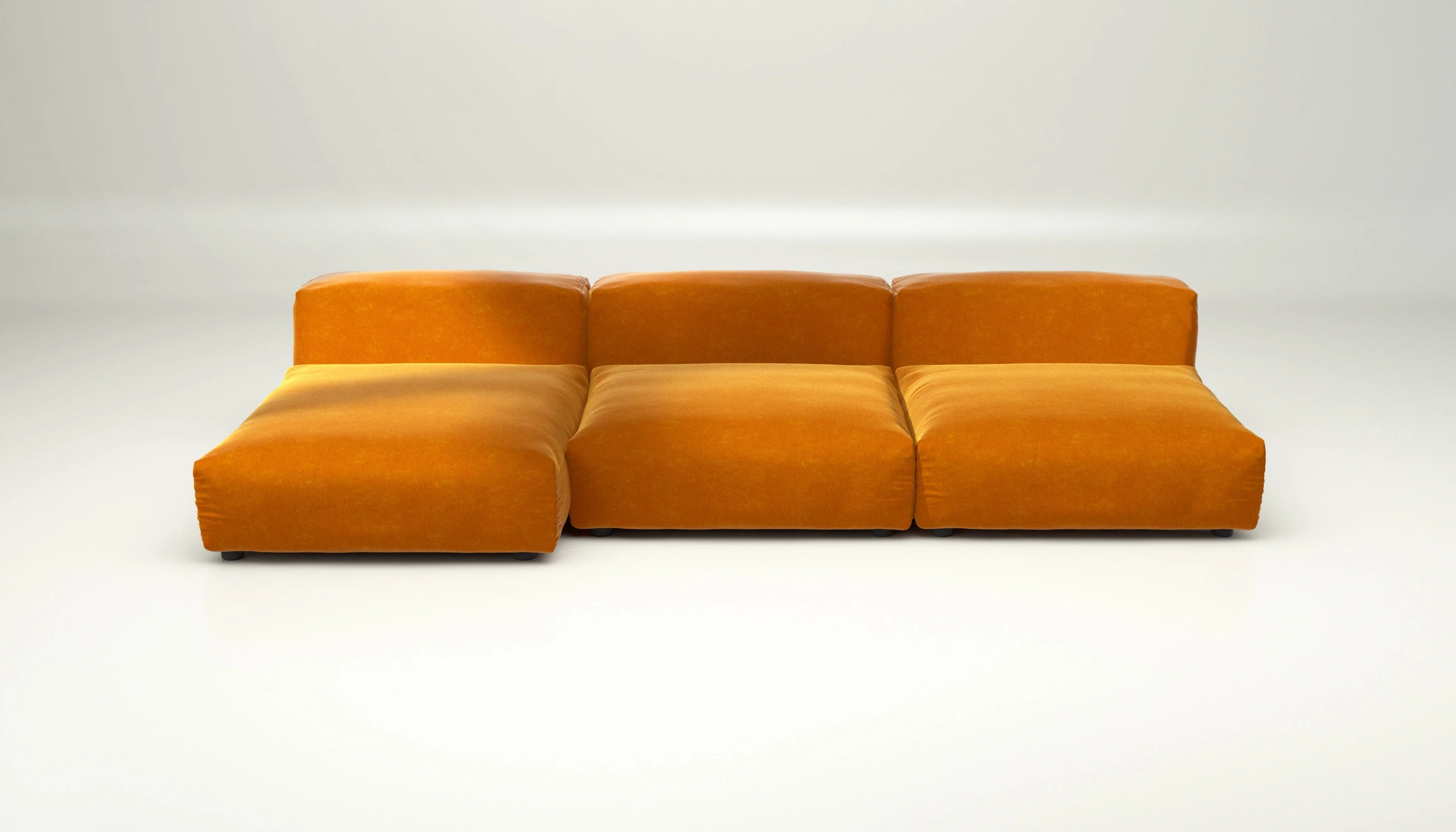 vetsak | Sofa Set 04 - Suave - Orange Blaze | Modulares Sofa | 5 Sitzer | Big Sofa - Image 2