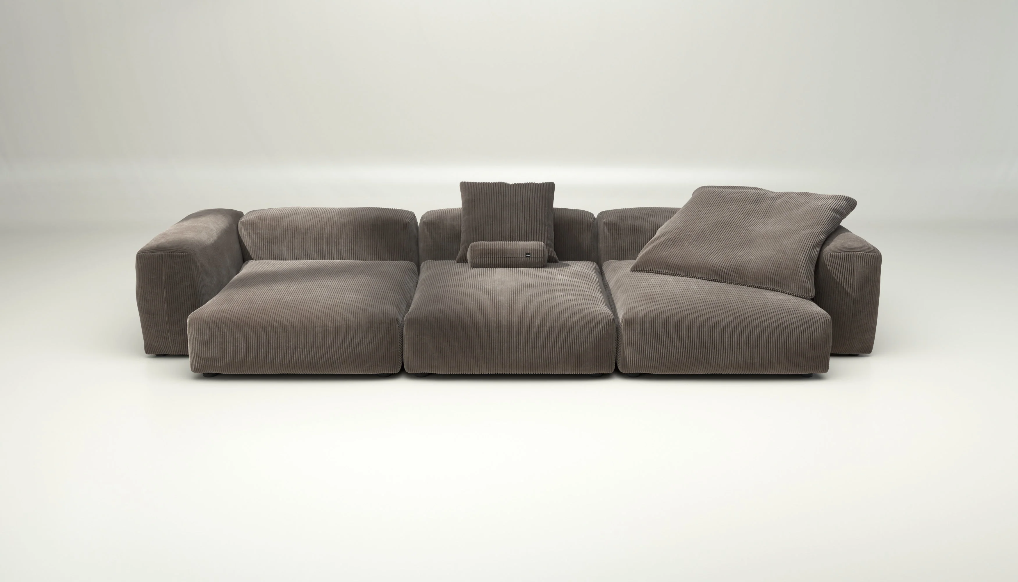 vetsak | Sofa Set 05 - Cord Velour - Mocha | Modulares Sofa | 5 Sitzer | Big Sofa | Ecksofa