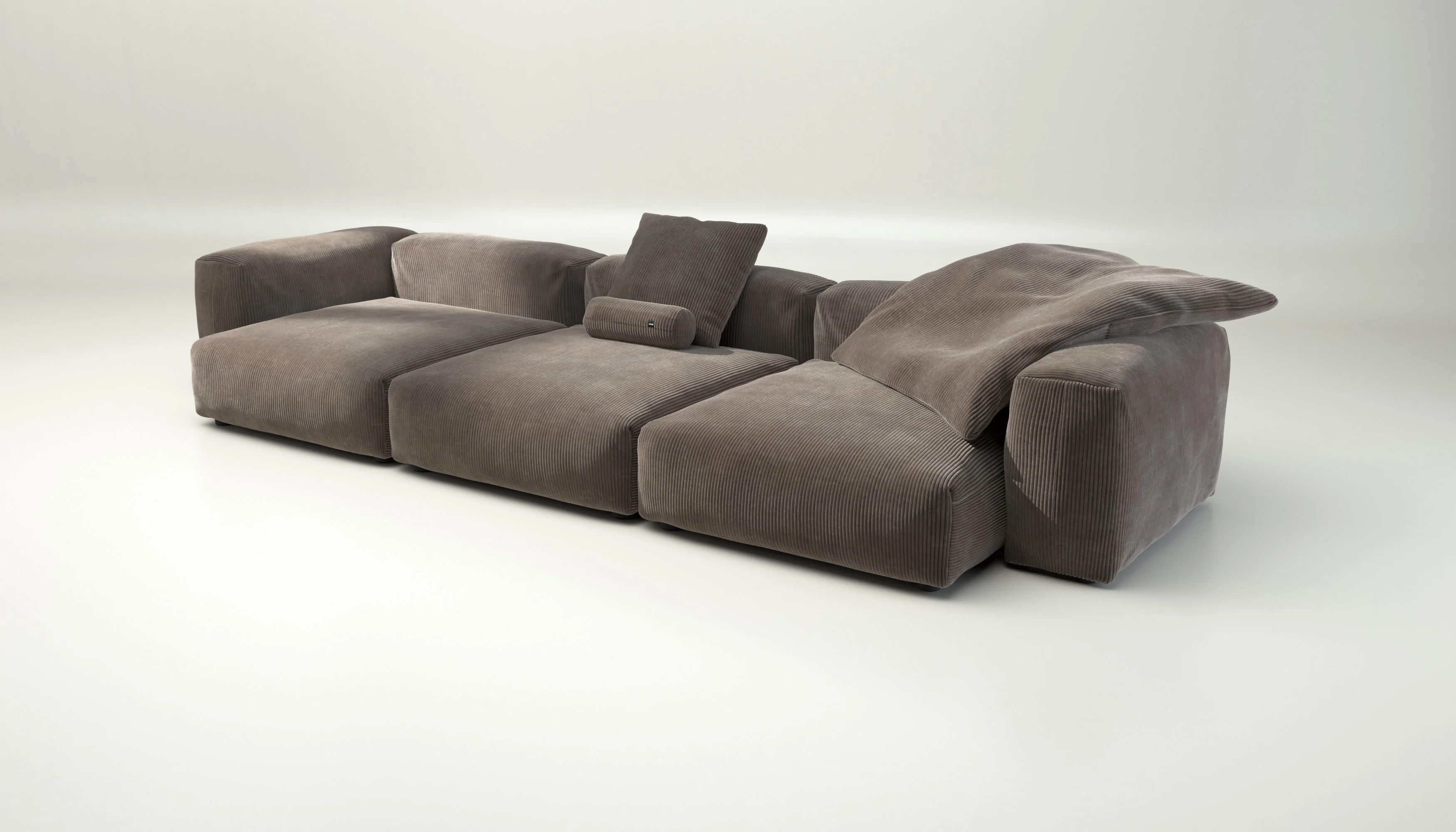 vetsak | Sofa Set 05 - Cord Velour - Mocha | Modulares Sofa | 5 Sitzer | Big Sofa | Ecksofa - Image 3