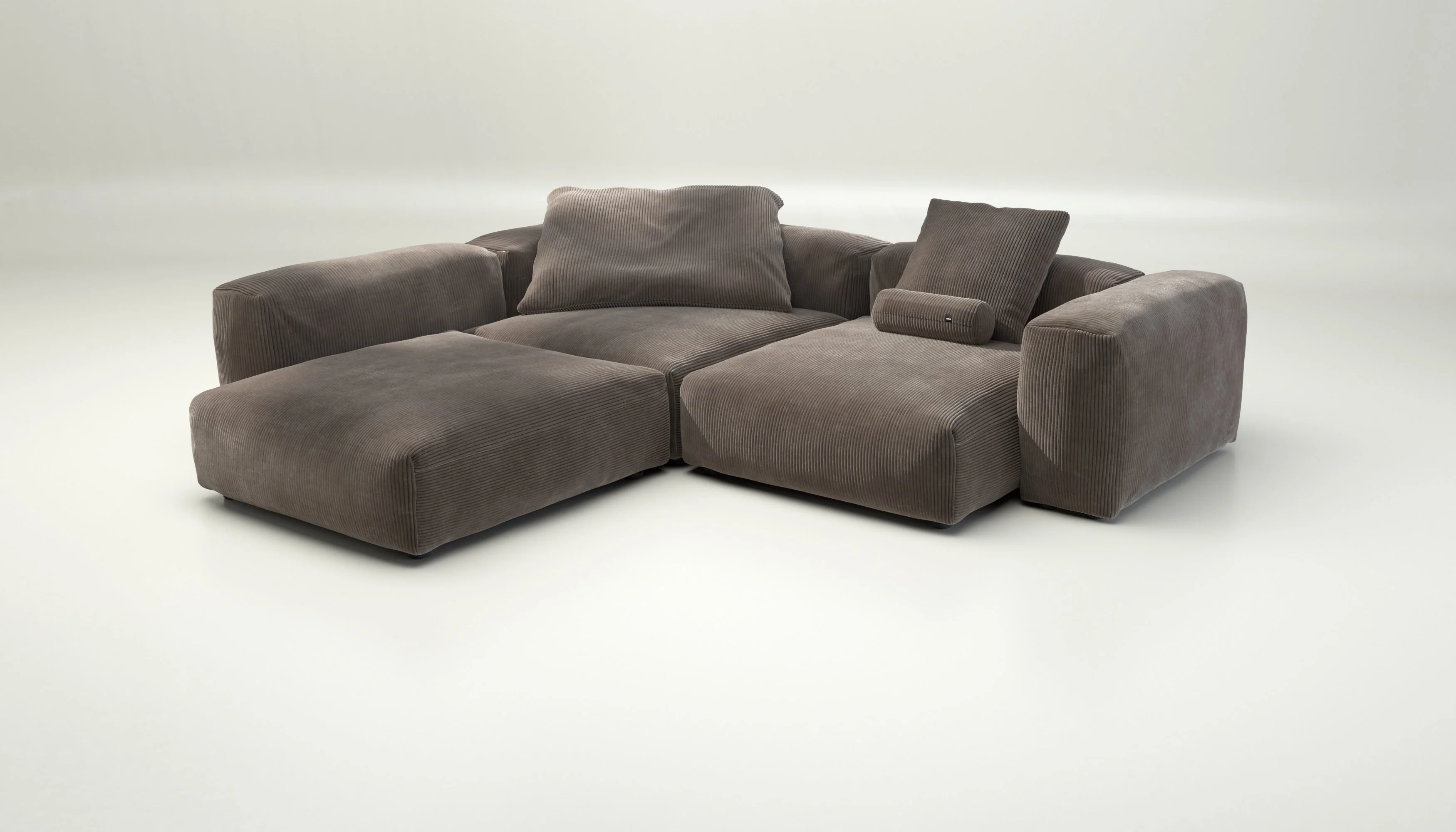 vetsak | Sofa Set 05 - Cord Velour - Mocha | Modulares Sofa | 5 Sitzer | Big Sofa | Ecksofa - Image 4