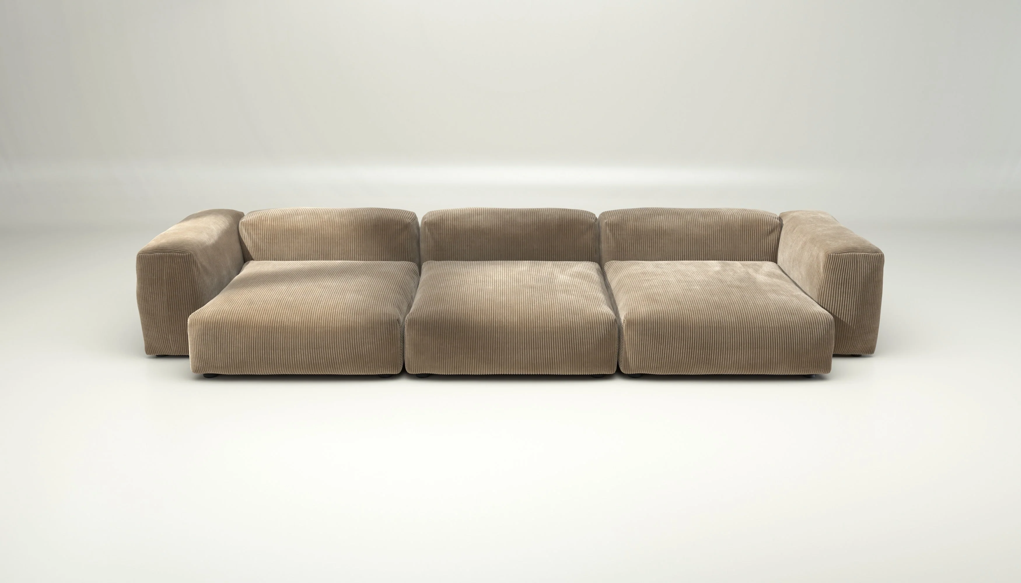 vetsak | Sofa Set 05 - Cord Velour - Sand | Modulares Sofa | 5 Sitzer | Big Sofa | Ecksofa - Image 2