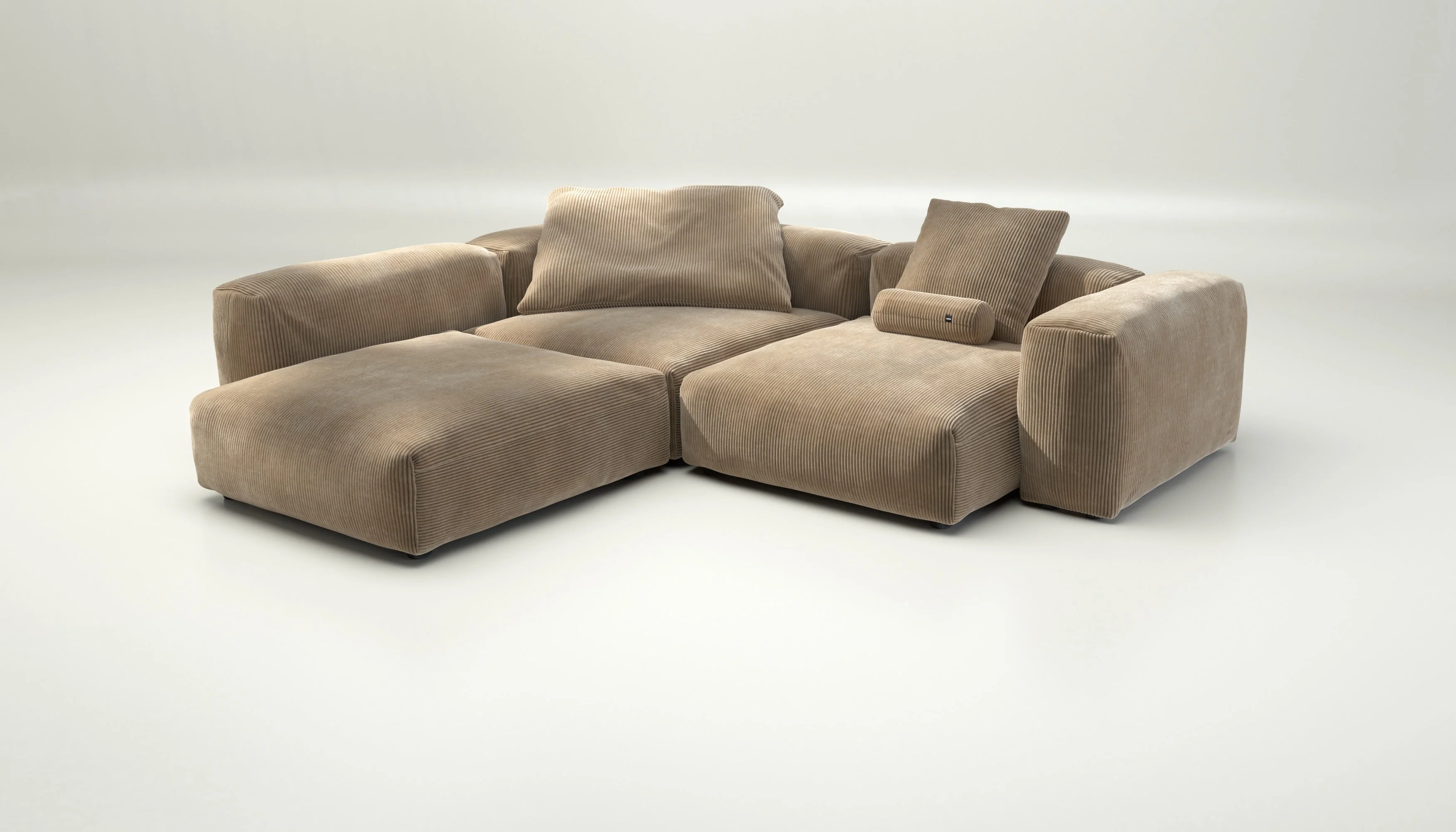 vetsak | Sofa Set 05 - Cord Velour - Sand | Modulares Sofa | 5 Sitzer | Big Sofa | Ecksofa - Image 4