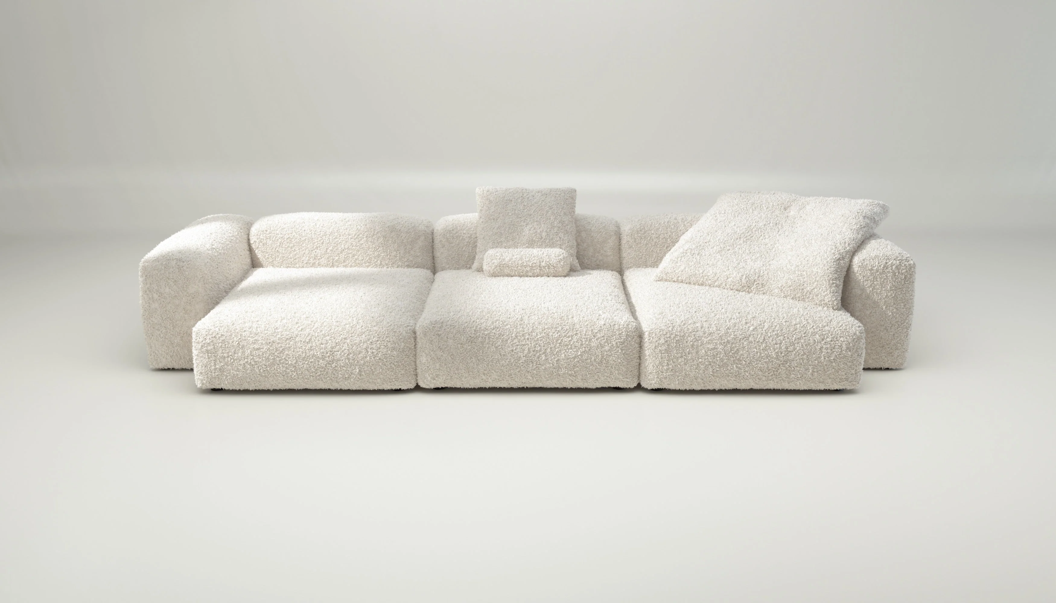vetsak | Sofa Set 05 - Doodle - Creme | Modulares Sofa | 5 Sitzer | Big Sofa | Ecksofa