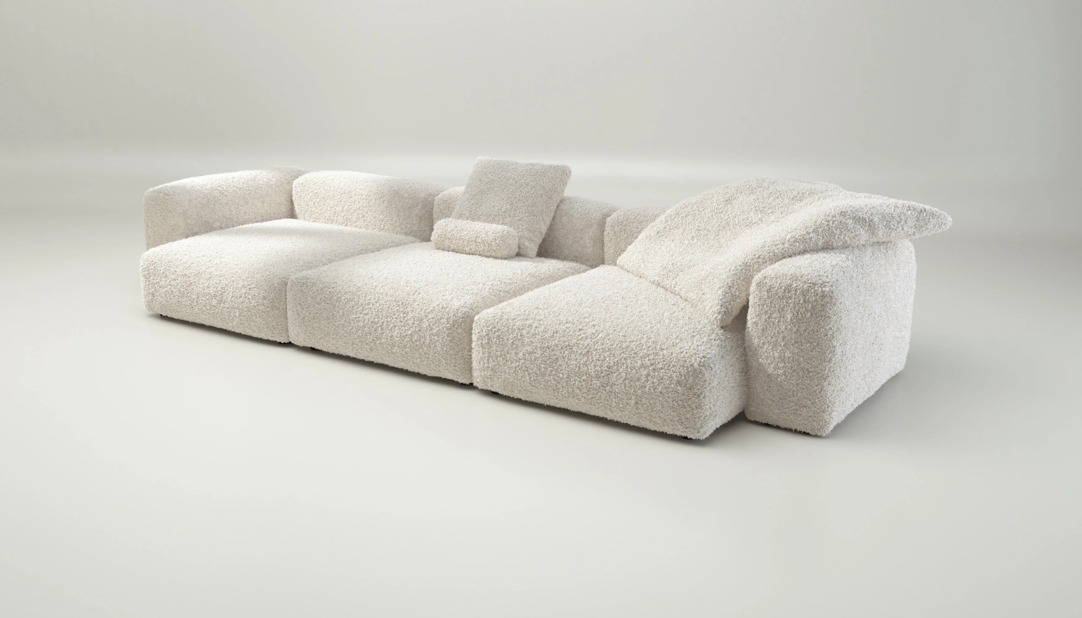 vetsak | Sofa Set 05 - Doodle - Creme | Modulares Sofa | 5 Sitzer | Big Sofa | Ecksofa - Image 3