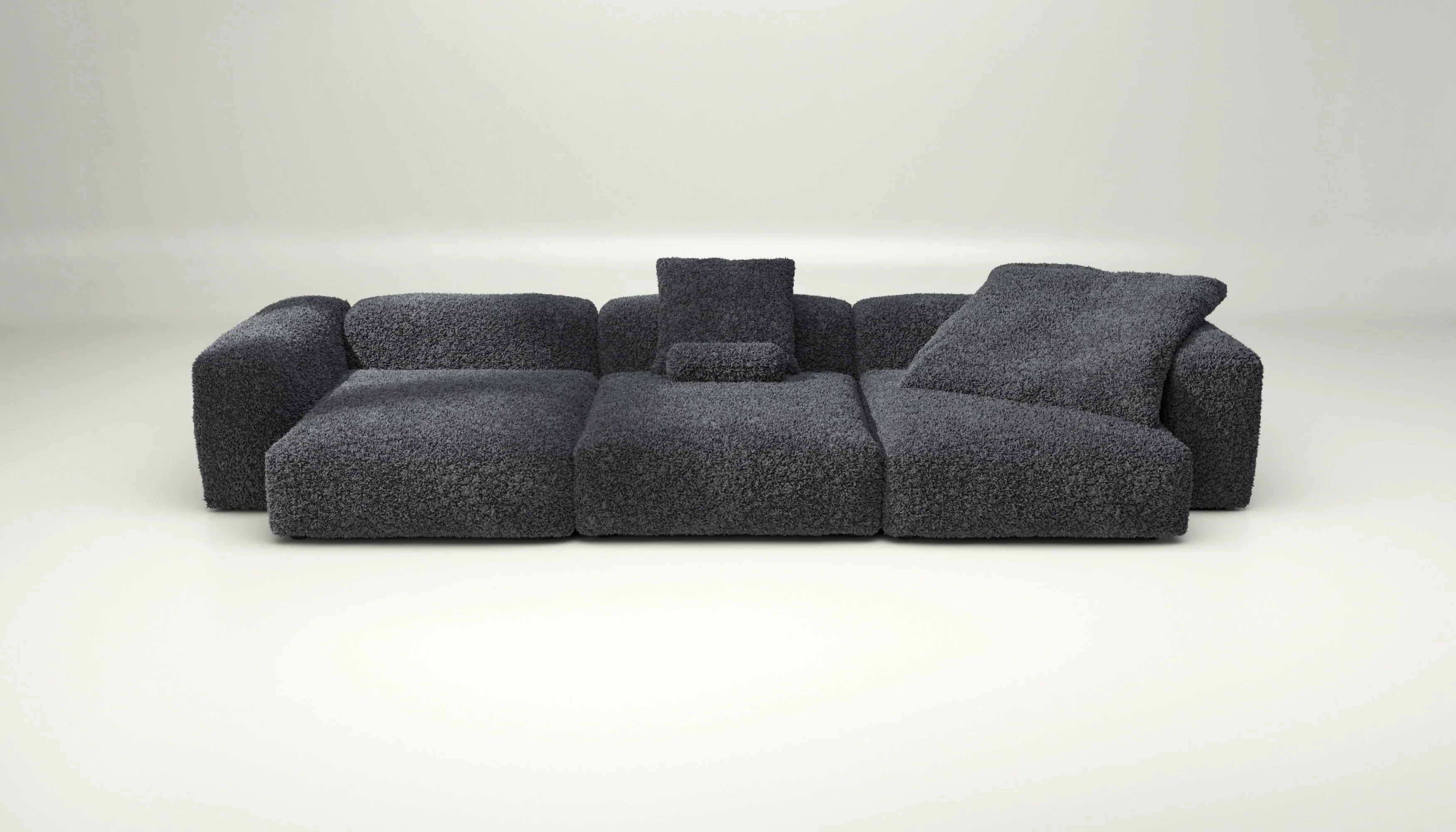 vetsak | Sofa Set 05 - Doodle - Dark Grey | Modulares Sofa | 5 Sitzer | Big Sofa | Ecksofa