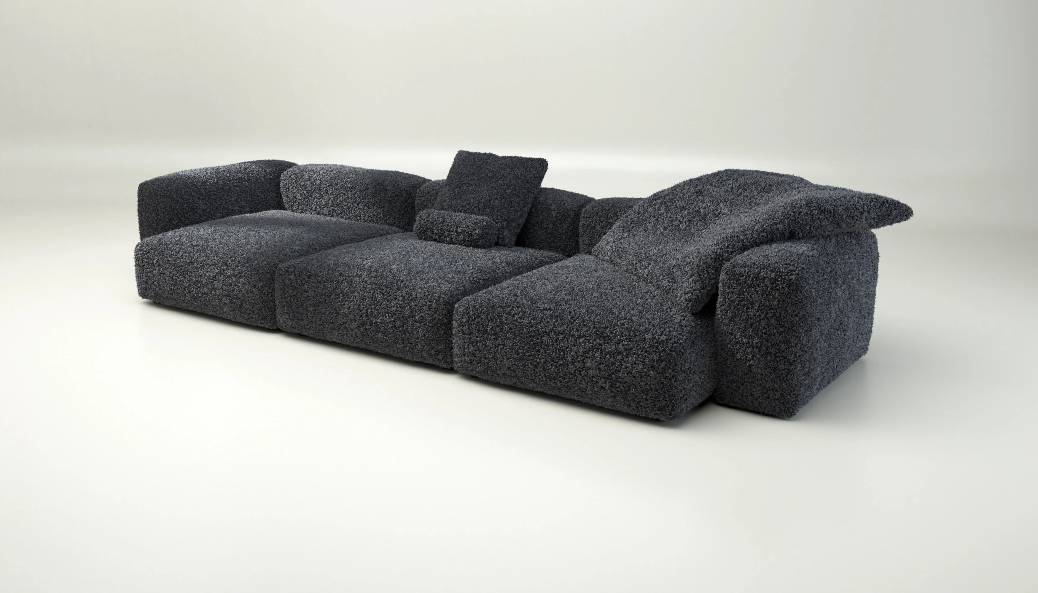 vetsak | Sofa Set 05 - Doodle - Dark Grey | Modulares Sofa | 5 Sitzer | Big Sofa | Ecksofa - Image 3