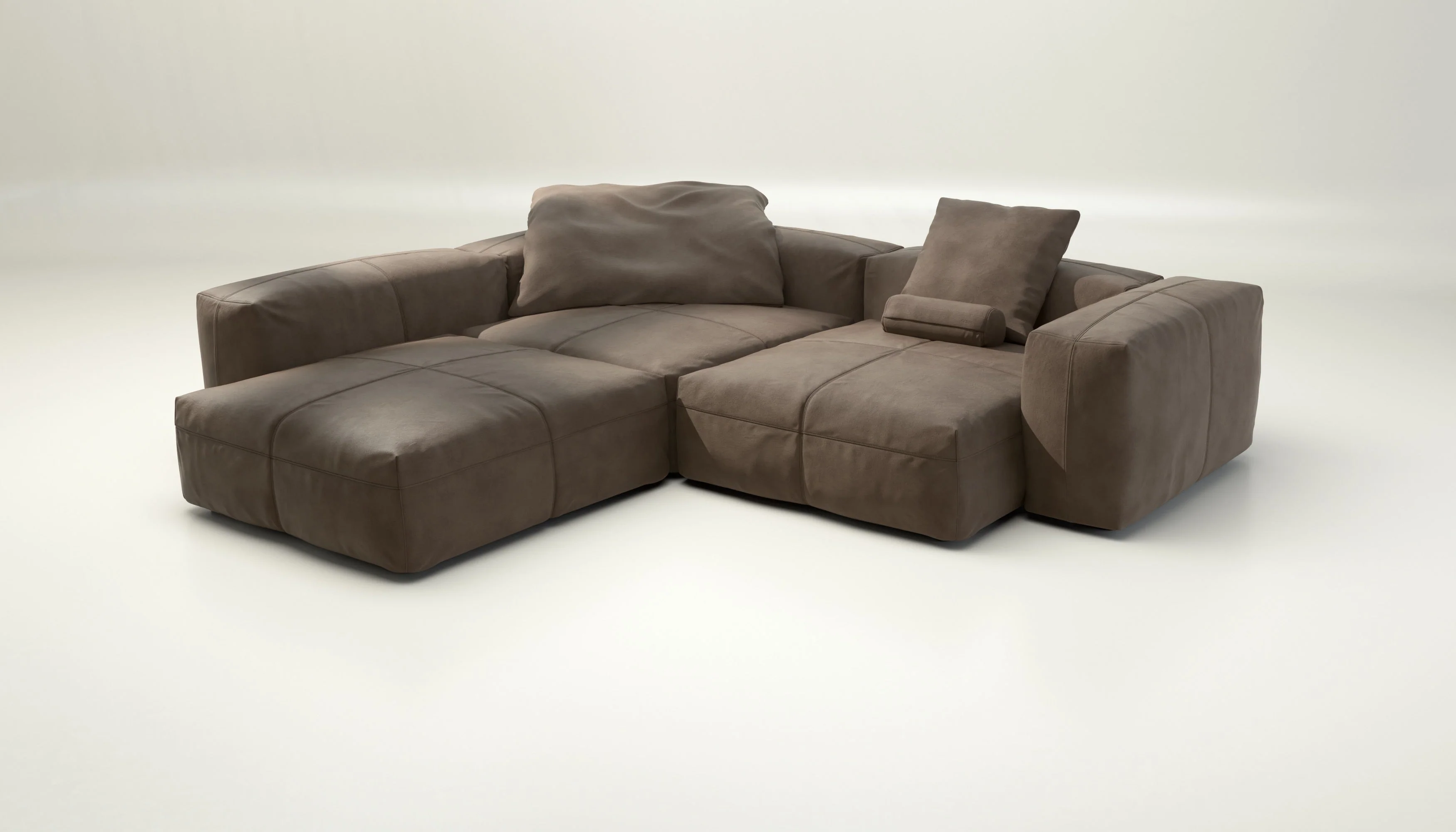vetsak | Sofa Set 05 - leather - cacao | Modulares Sofa | 5 Sitzer | Big Sofa | Ecksofa - Image 4