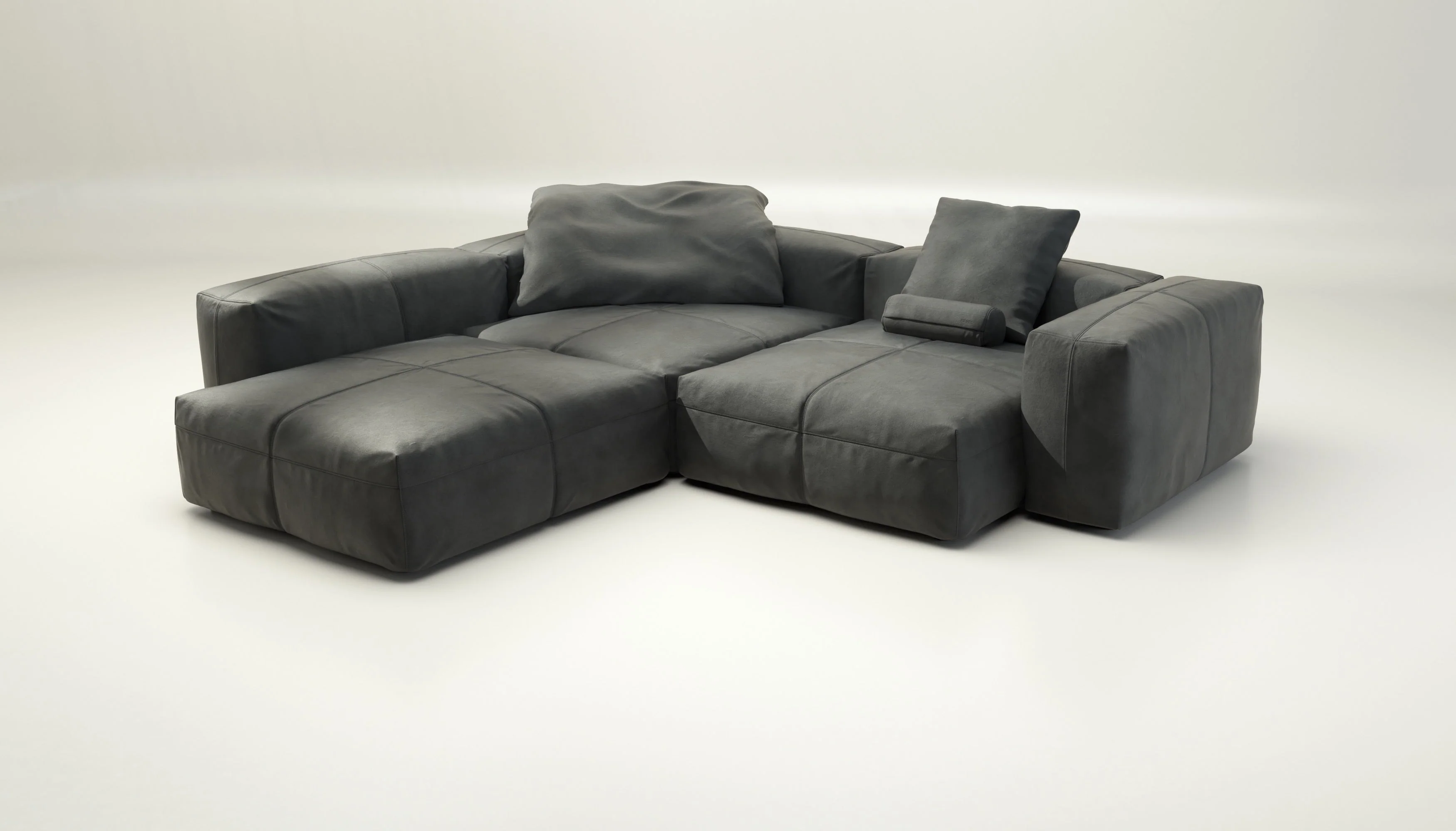 vetsak | Sofa Set 05 - Leather - Cacao | Modulares Sofa | 5 Sitzer | Big Sofa | Ecksofa - Image 4