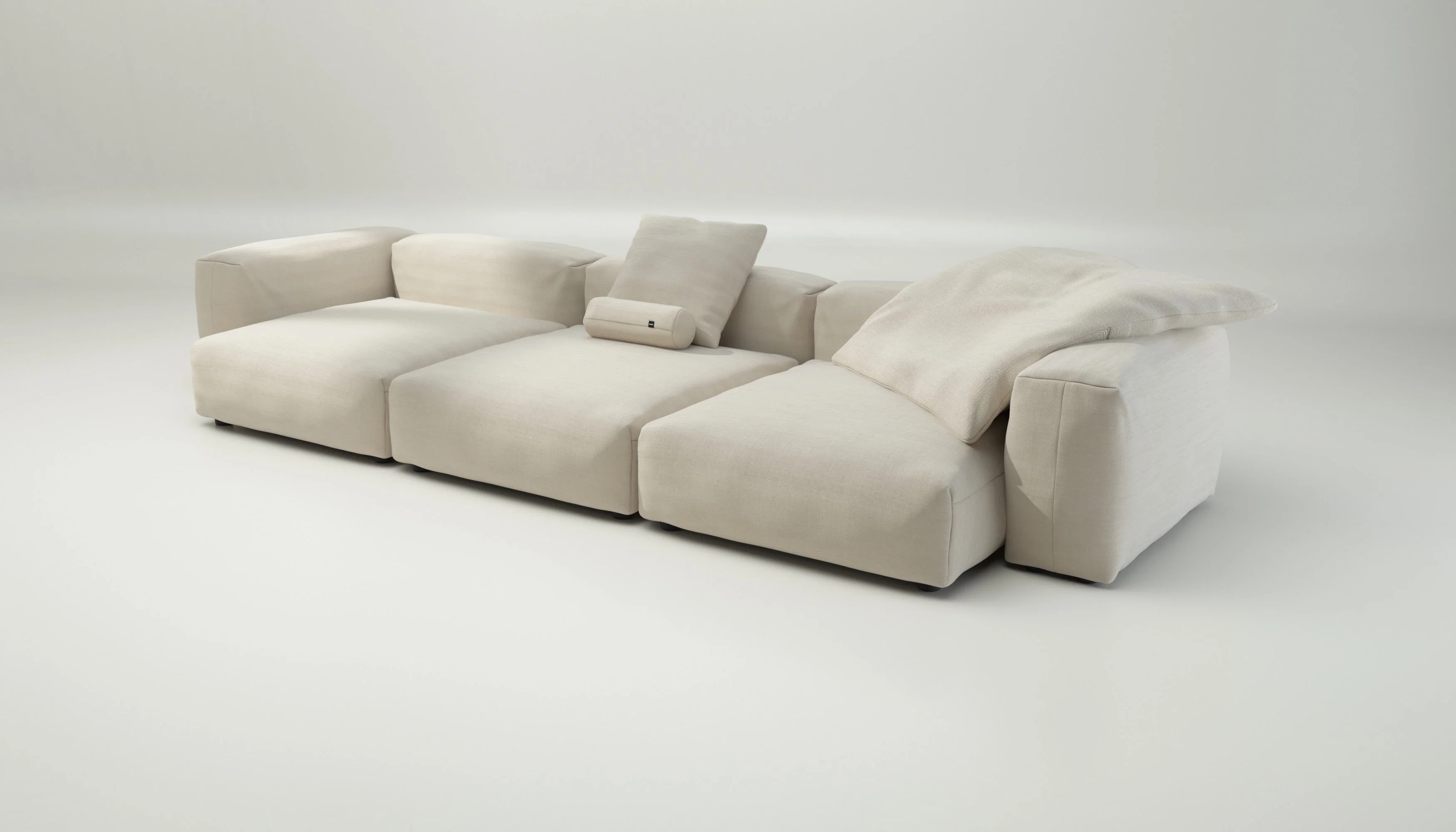 vetsak | Sofa Set 05 - Pique - Beige | Modular Sofa | 5 Seater | Big Sofa | Corner Sofa - Image 3