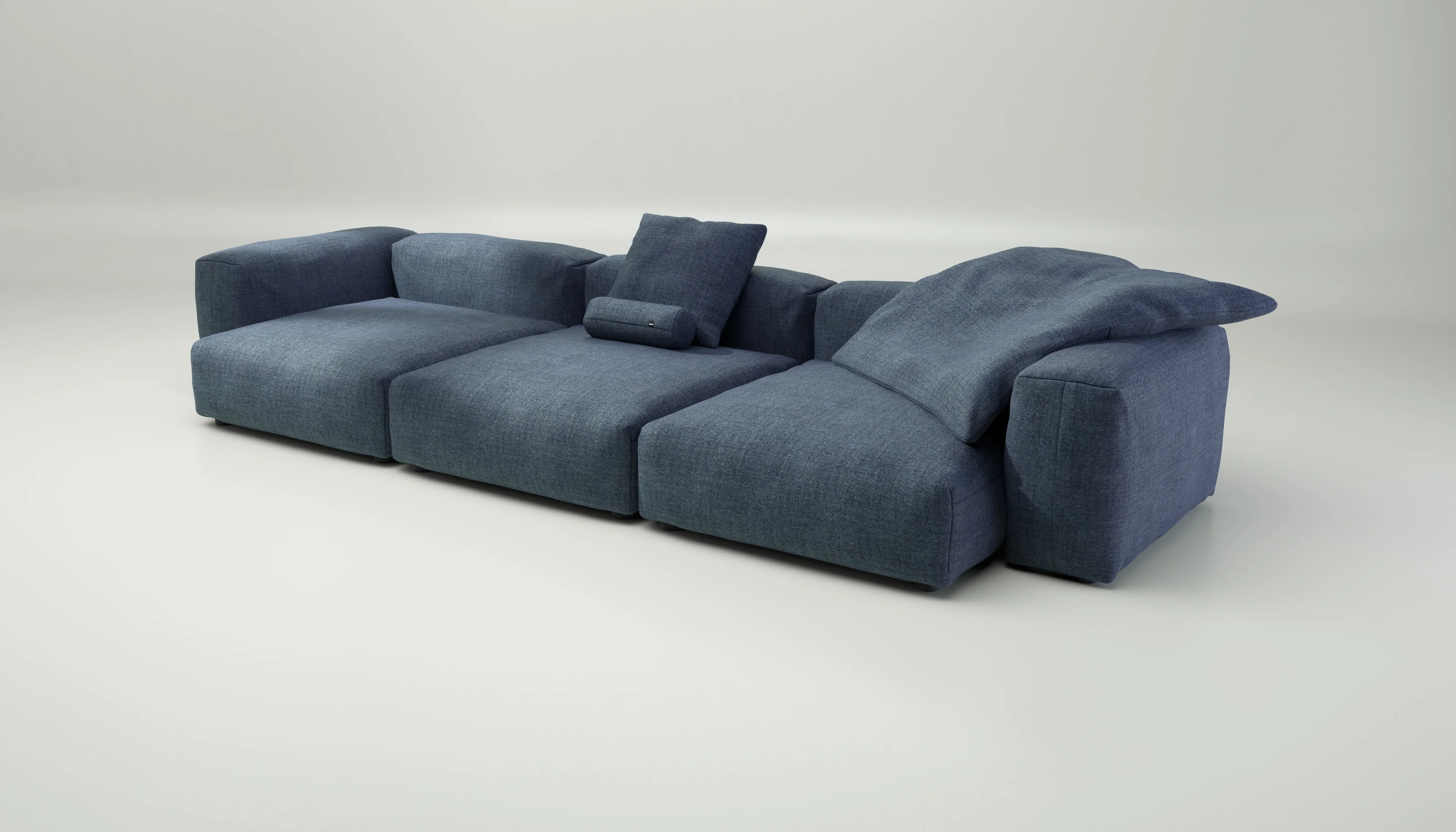 vetsak | Sofa Set 05 - Pique - Dark Blue | Modular Sofa | 5 Seater | Big Sofa | Corner Sofa - Image 3