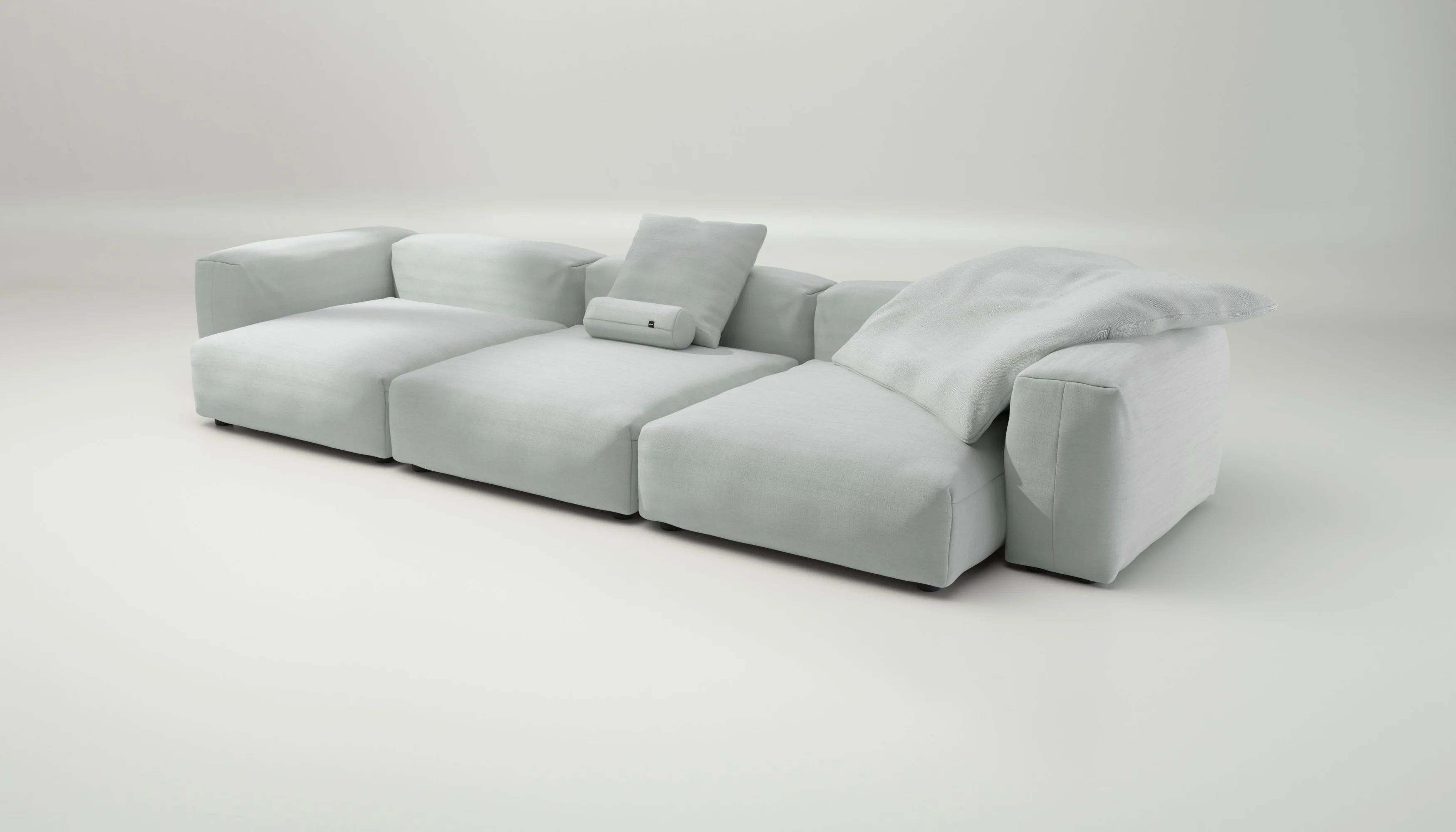 vetsak | Sofa Set 05 - Pique - Light Grey | Modular Sofa | 5 Seater | Big Sofa | Corner Sofa - Image 3