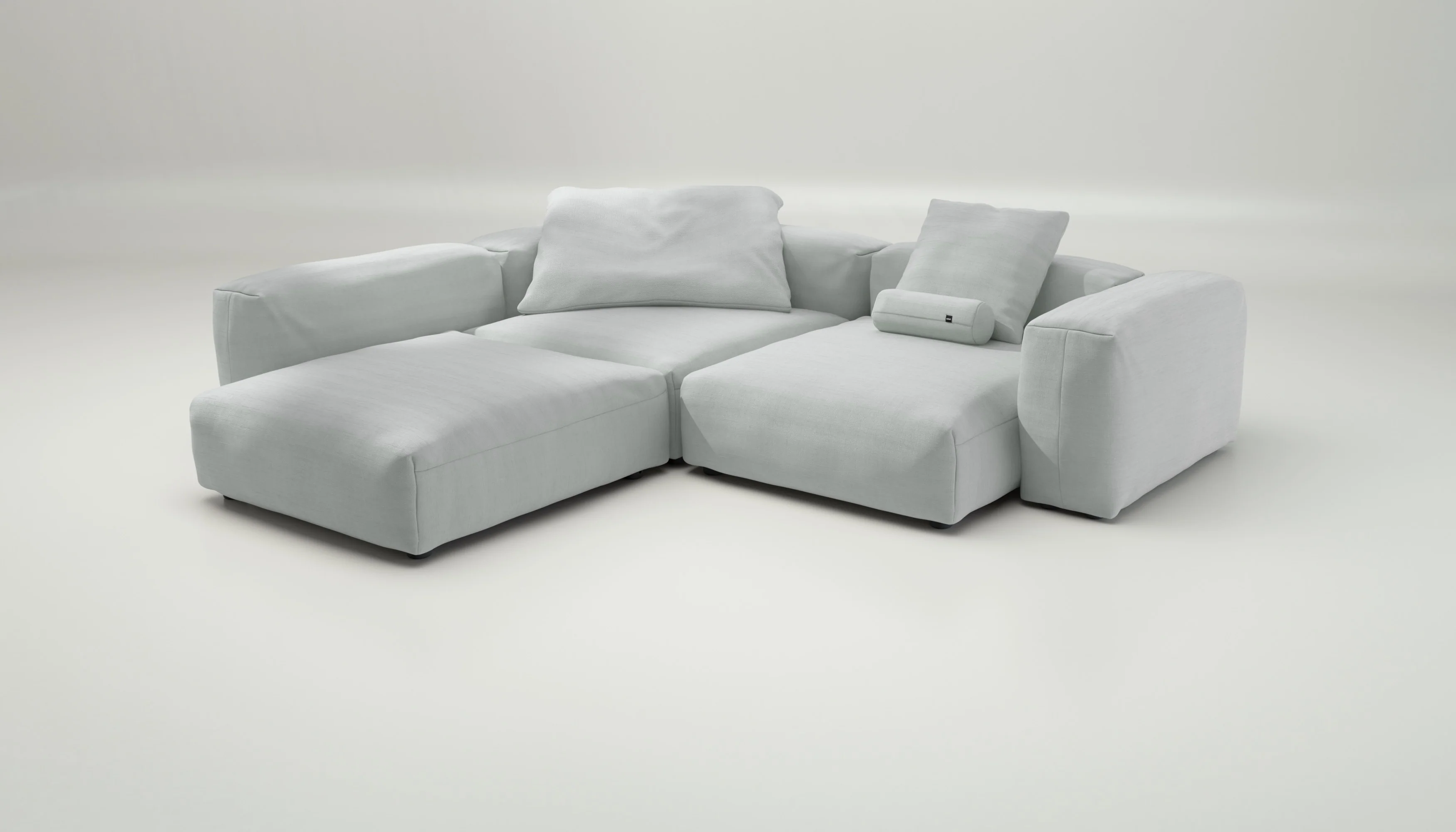 vetsak | Sofa Set 05 - Pique - Light Grey | Modular Sofa | 5 Seater | Big Sofa | Corner Sofa - Image 4