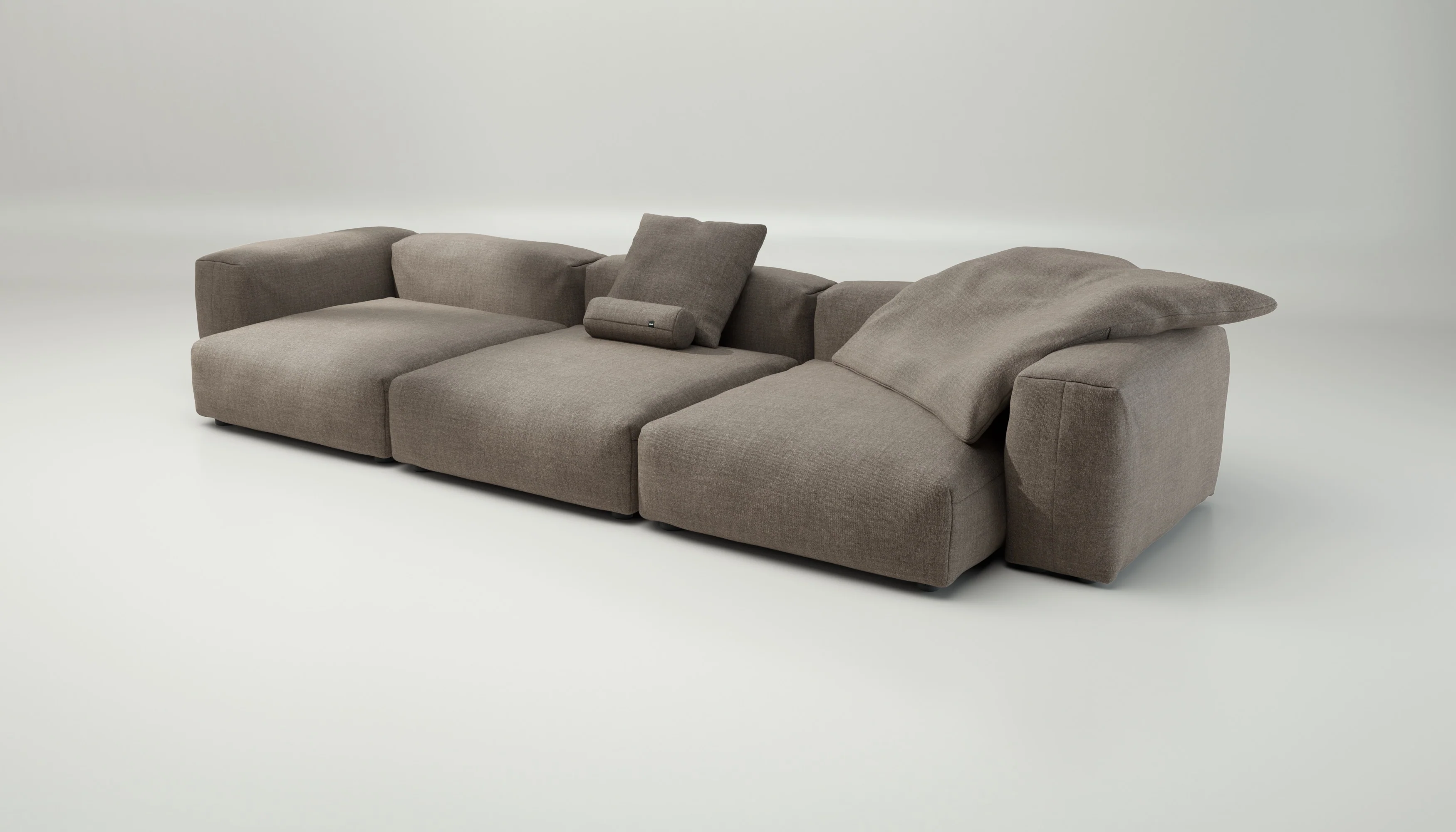 vetsak | Sofa Set 05 - Pique - Stone | Modular Sofa | 5 Seater | Big Sofa | Corner Sofa - Image 3