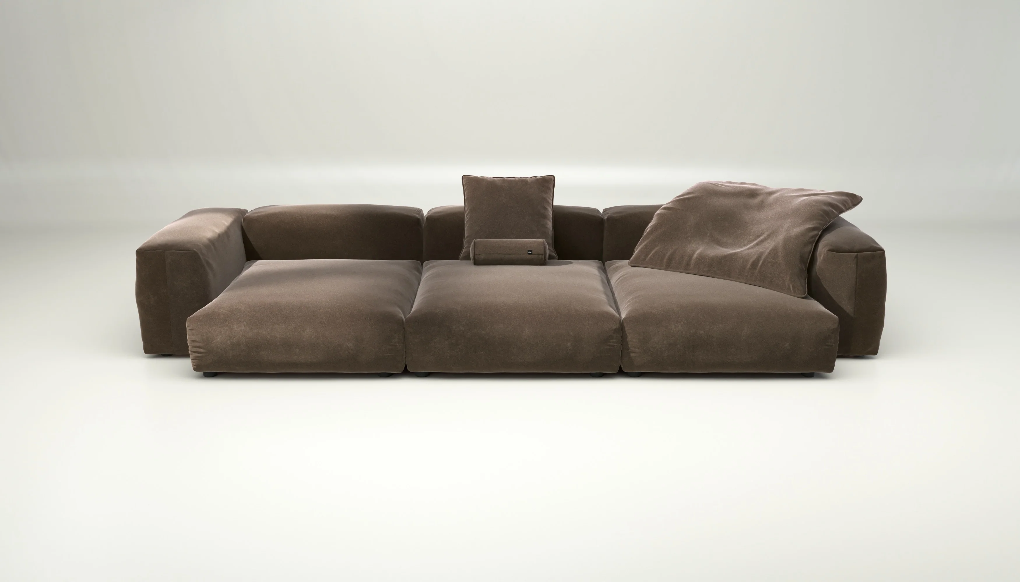 vetsak | Sofa Set 05 - Suave - Espresso | Modulares Sofa | 5 Sitzer | Big Sofa | Ecksofa