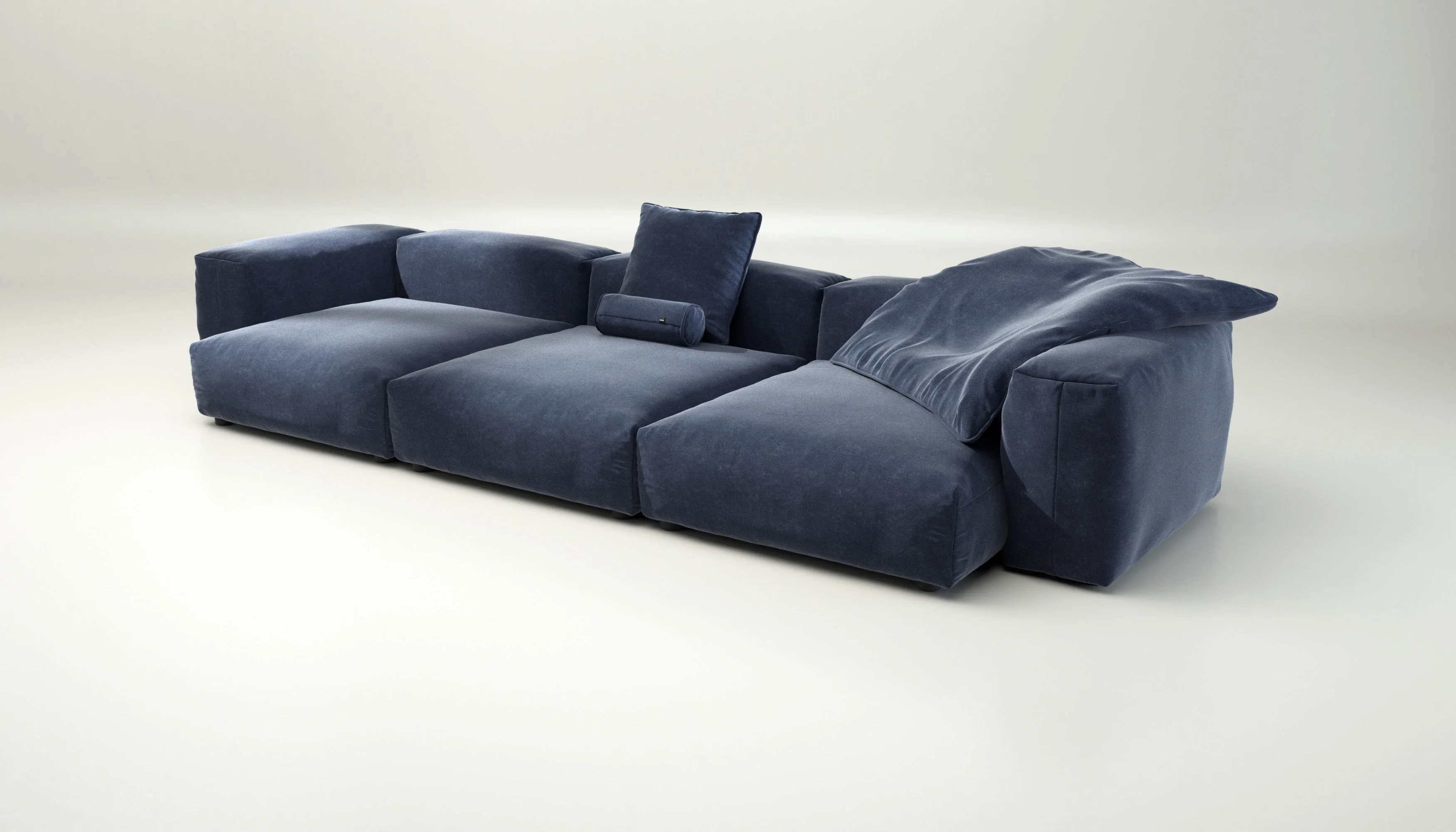 vetsak | Sofa Set 05 - Suave - Navy | Modulares Sofa | 5 Sitzer | Big Sofa | Ecksofa - Image 3