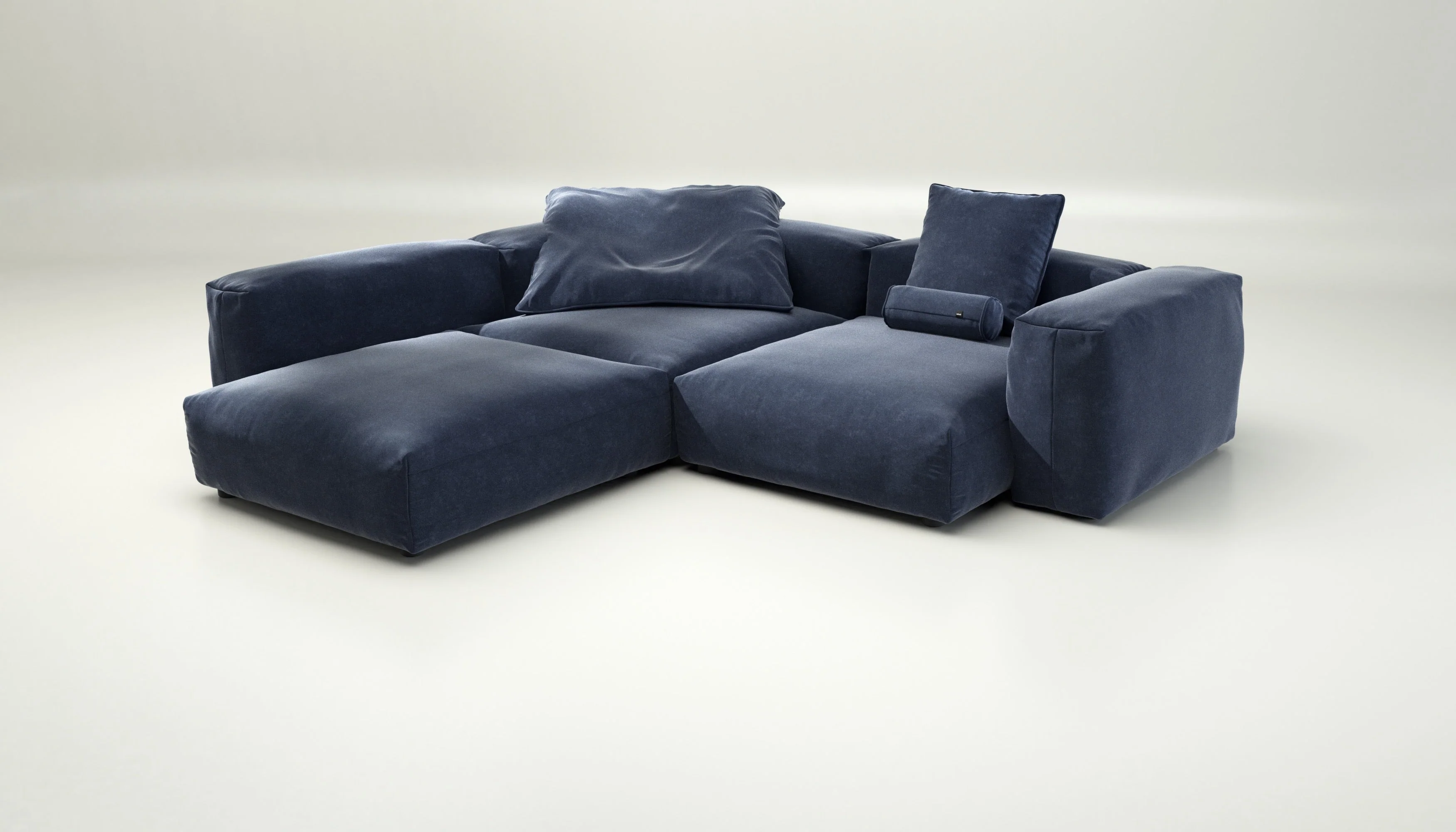 vetsak | Sofa Set 05 - Suave - Navy | Modulares Sofa | 5 Sitzer | Big Sofa | Ecksofa - Image 4