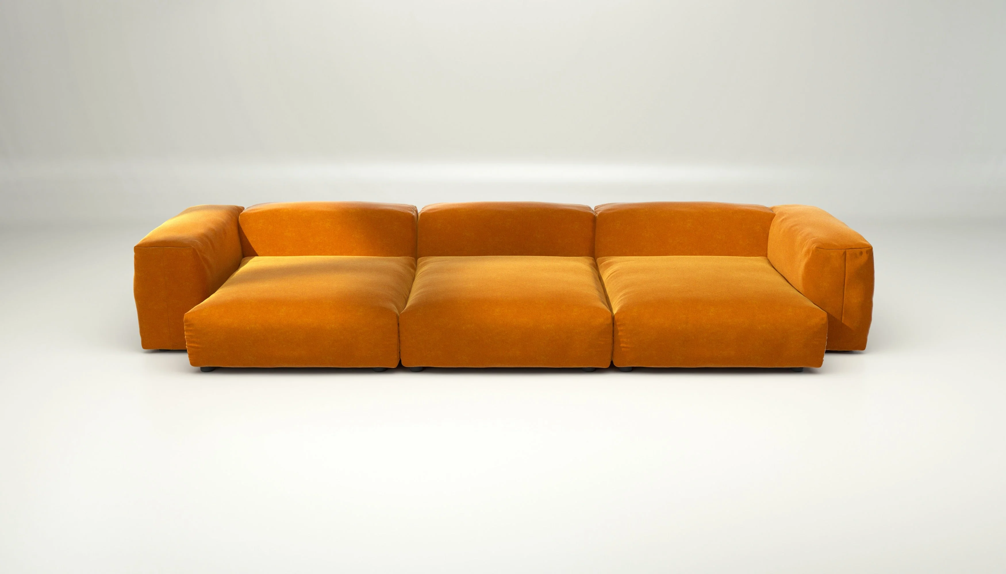 vetsak | Sofa Set 05 - Suave - Orange Blaze | Modulares Sofa | 5 Sitzer | Big Sofa | Ecksofa - Image 2