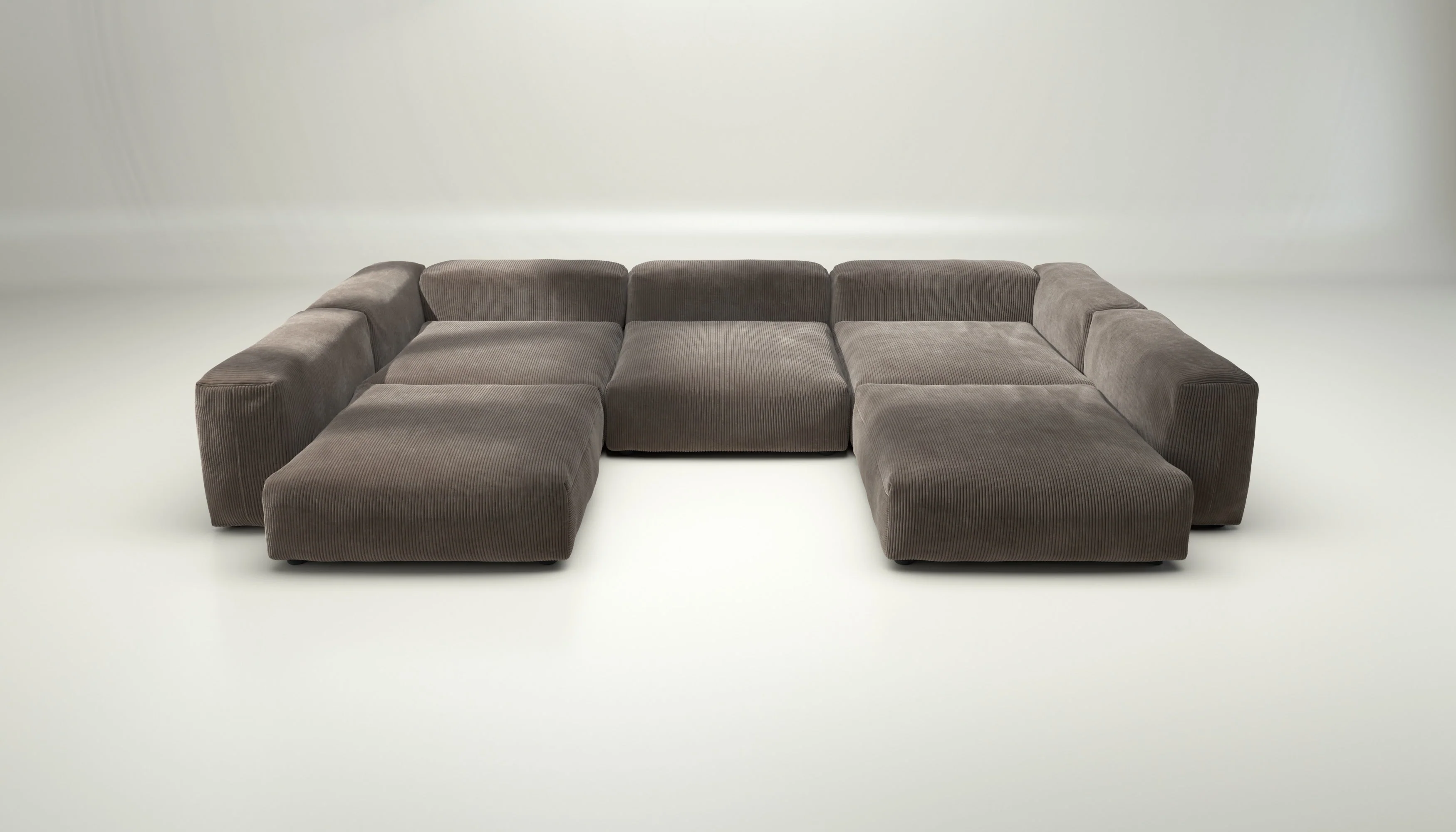 vetsak | Sofa Set 06 - Cord Velour - Mocha | Modulares Sofa | 6.5 Sitzer | Big Sofa | U Sofa | Ecksofa - Image 2