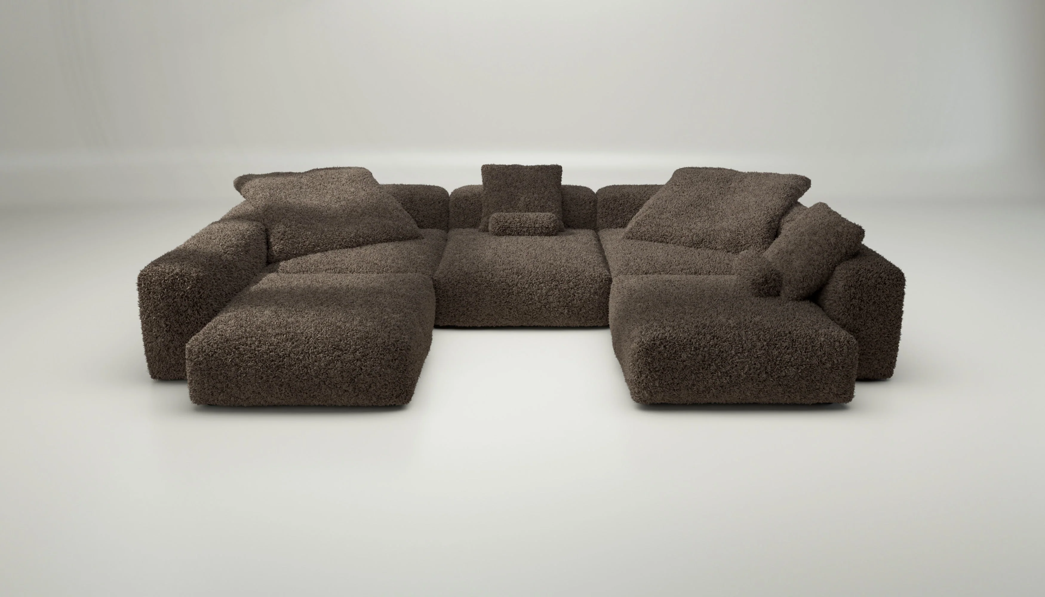 vetsak | Sofa Set 06 - Doodle - Cacao | Modulares Sofa | 6.5 Sitzer | Big Sofa | U Sofa | Ecksofa