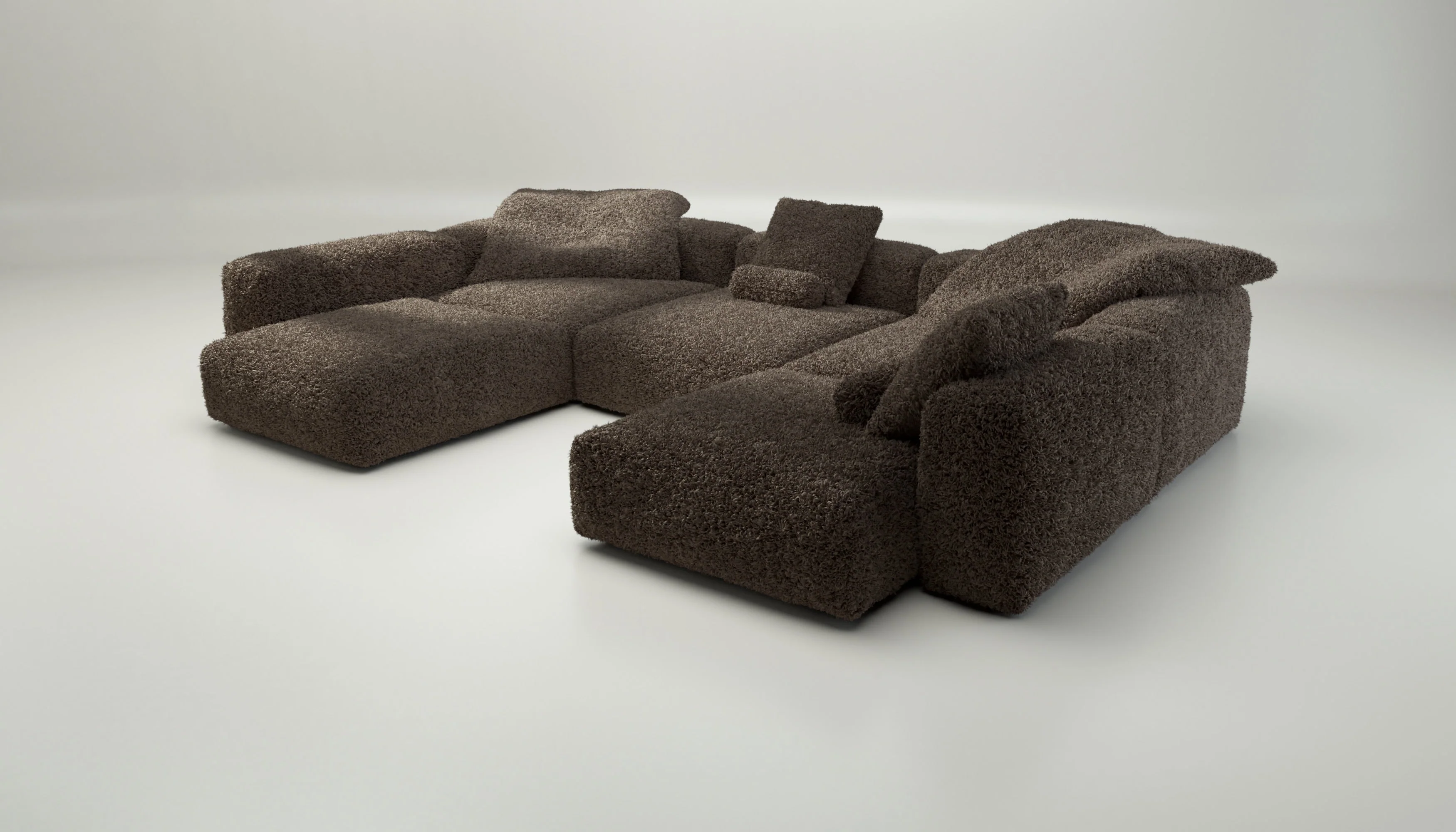 vetsak | Sofa Set 06 - Doodle - Cacao | Modulares Sofa | 6.5 Sitzer | Big Sofa | U Sofa | Ecksofa - Image 3
