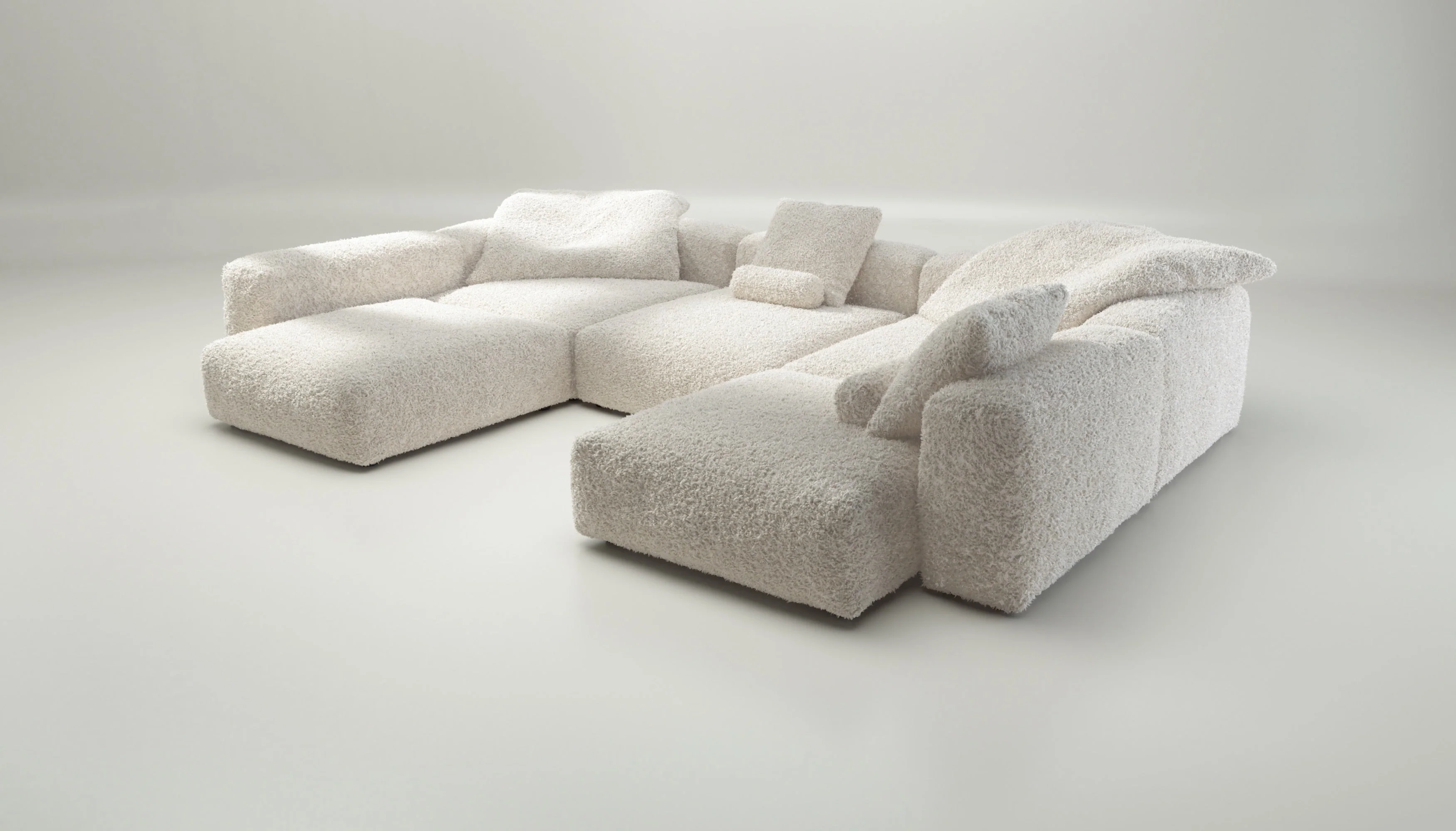 vetsak | Sofa Set 06 - Doodle - Creme | Modulares Sofa | 6.5 Sitzer | Big Sofa | U Sofa | Ecksofa - Image 3