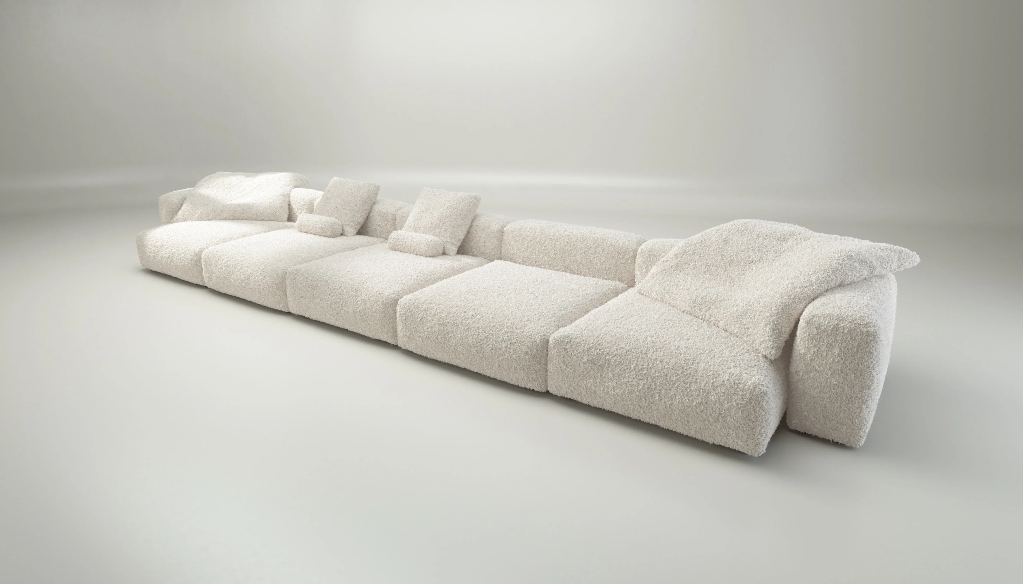 vetsak | Sofa Set 06 - Doodle - Creme | Modulares Sofa | 6.5 Sitzer | Big Sofa | U Sofa | Ecksofa - Image 4