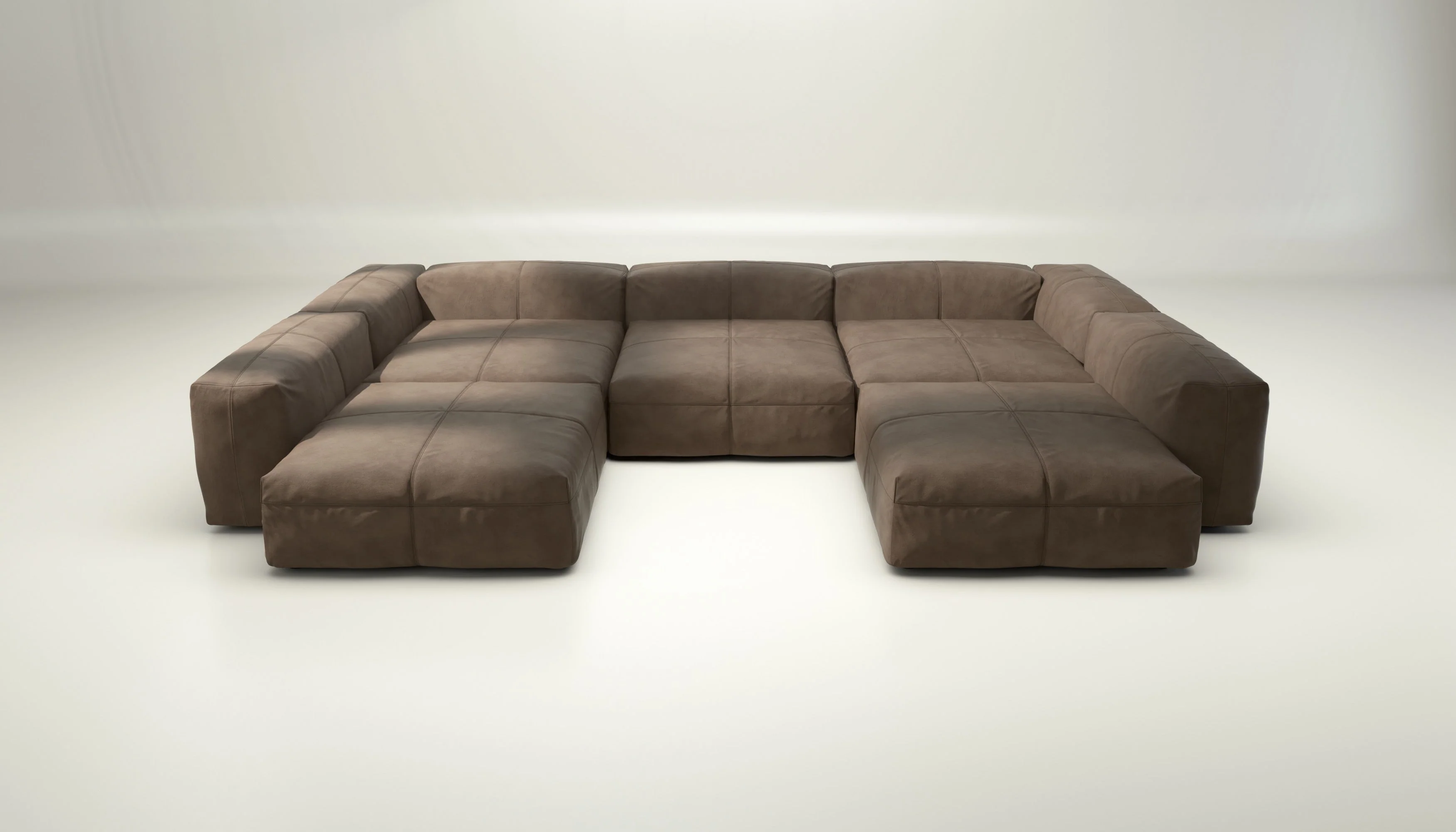 vetsak | Sofa Set 06 - leather - cacao | Modulares Sofa | 6.5 Sitzer | Big Sofa | U Sofa | Ecksofa - Image 2