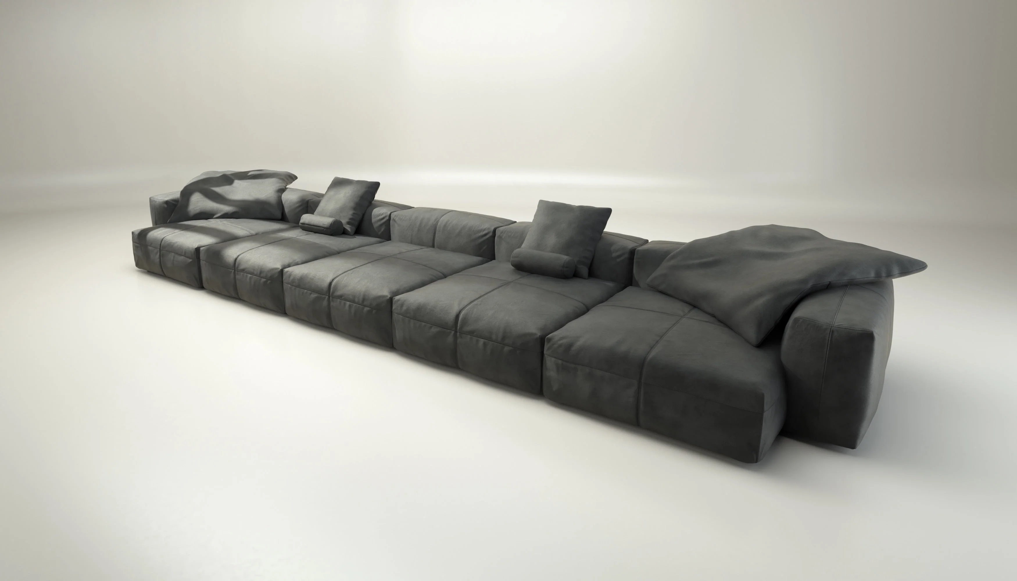vetsak | Sofa Set 06 - Leather - Cacao | Modulares Sofa | 6.5 Sitzer | Big Sofa | U Sofa | Ecksofa - Image 4